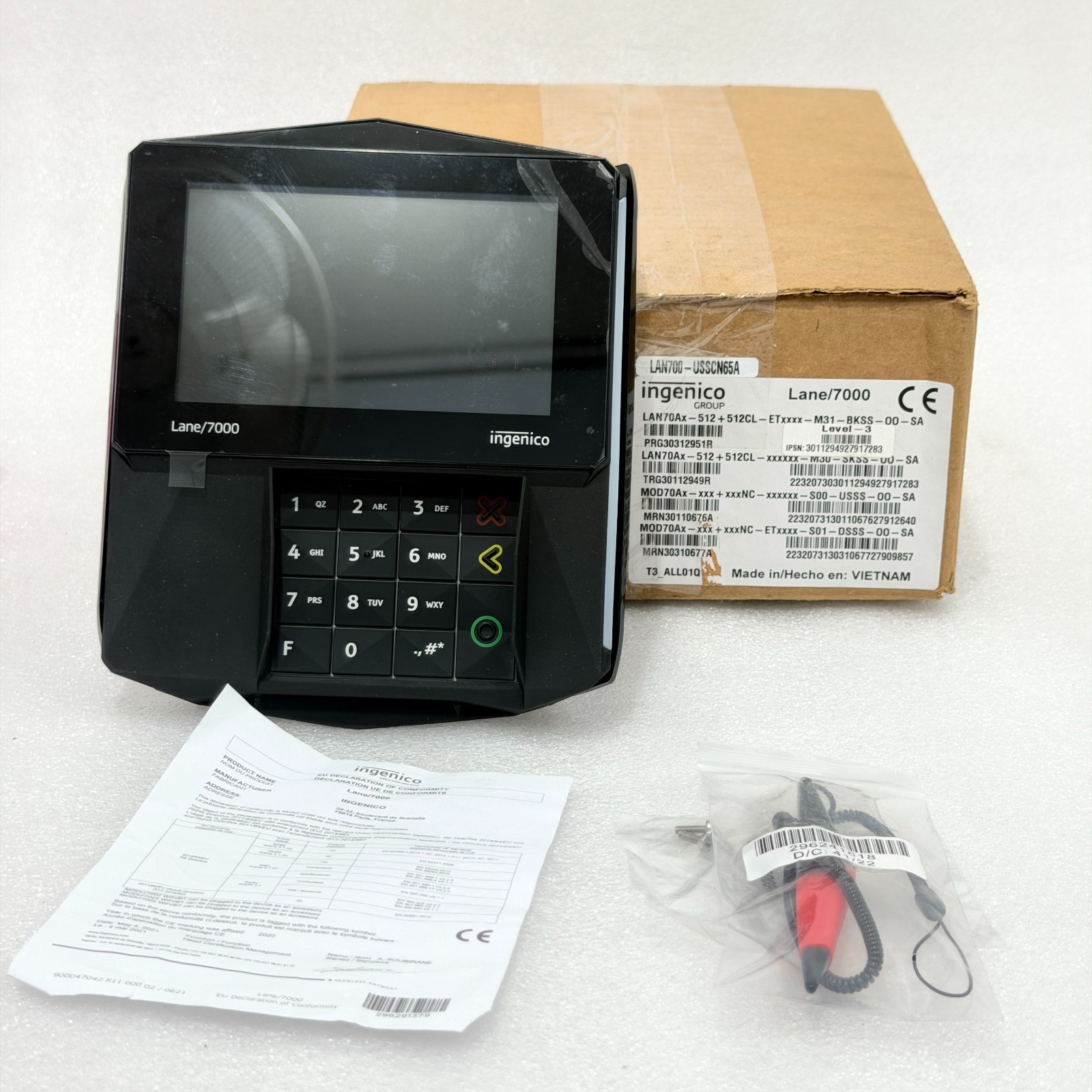 INGENICO LANE/7000 CUSTOMER PAYMENT TERMINAL PIN PAD POS READER