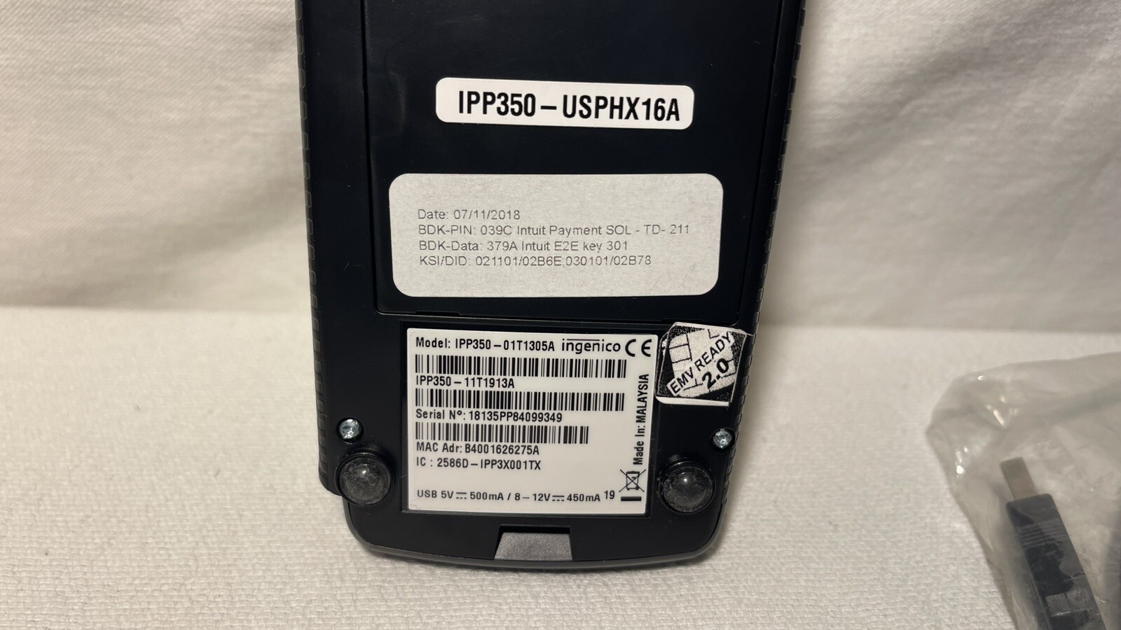 Ingenico IPP 350 USB Credit Card Terminal *Fast Shipping*