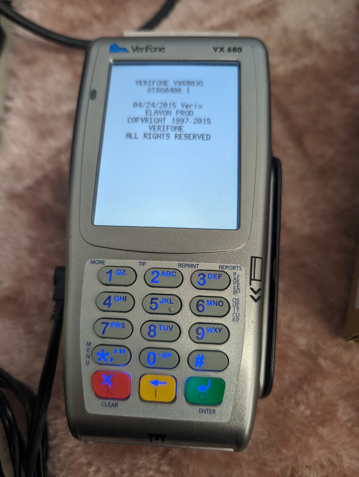 Verifone VX 680 3G Silver Handheld Wireless Bluetooth Credit Card Terminal