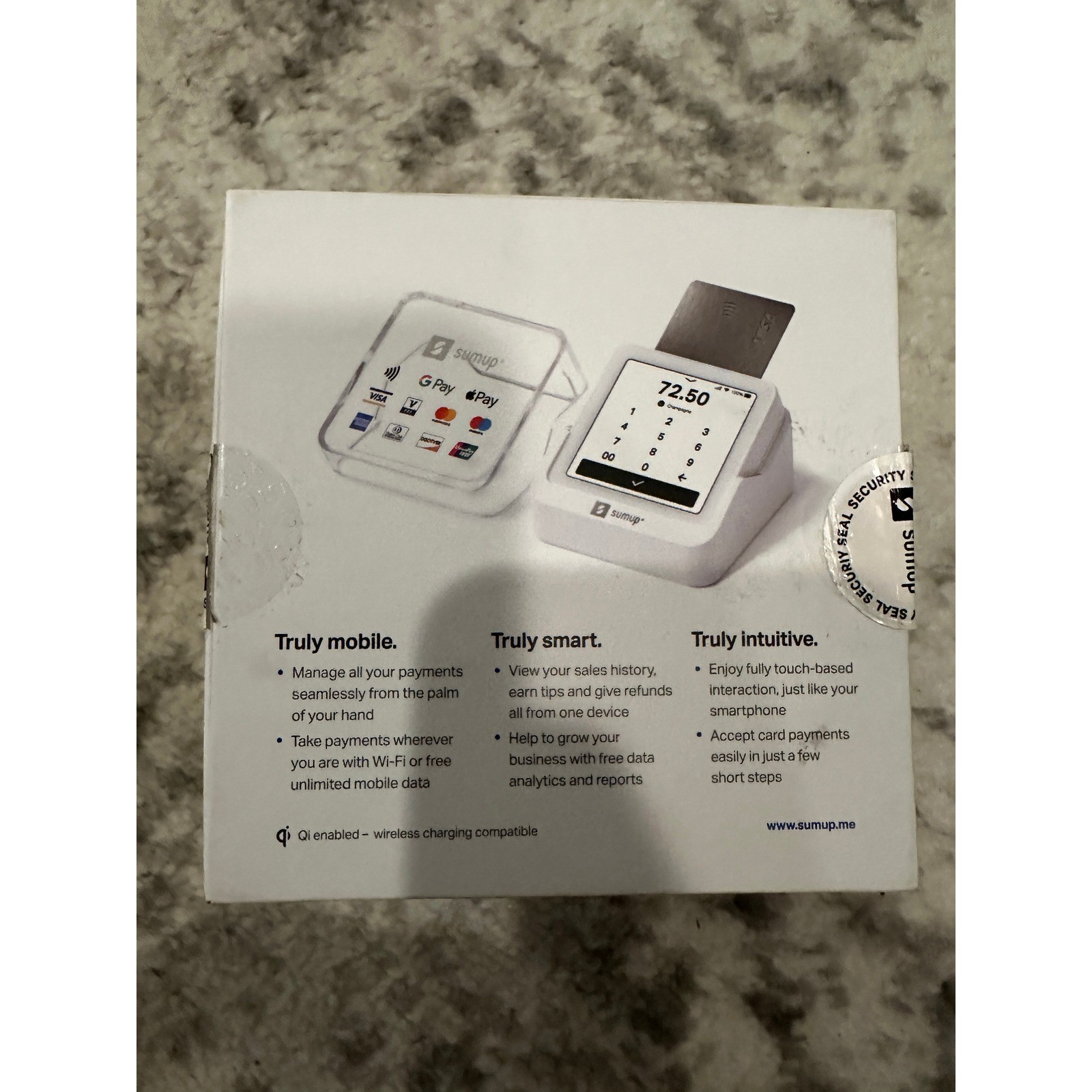 SumUp Solo Smart Card Reader with Charging Cradle – Mobile POS Payment Terminal