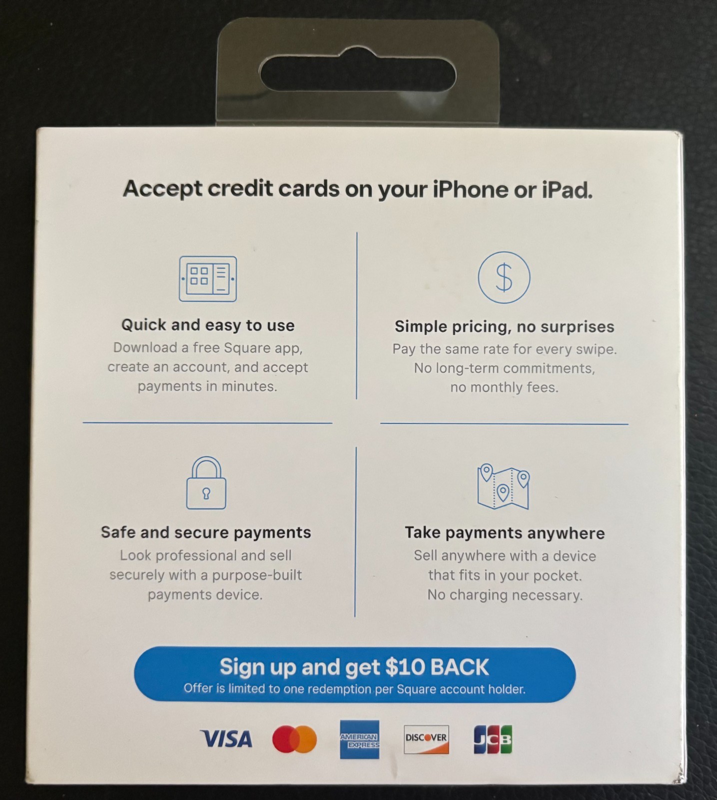 SQUARE Reader For magstripe LIGHTNING Mobile Credit Card Readers iPhone iPad