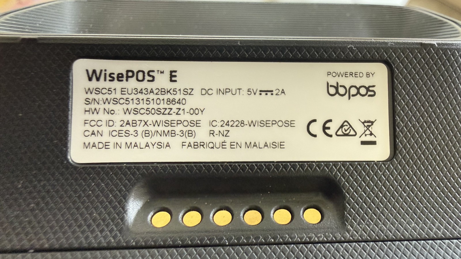 Brand New in Box – BBPOS WisePOS E Credit Card Terminal (Model: WSC51)