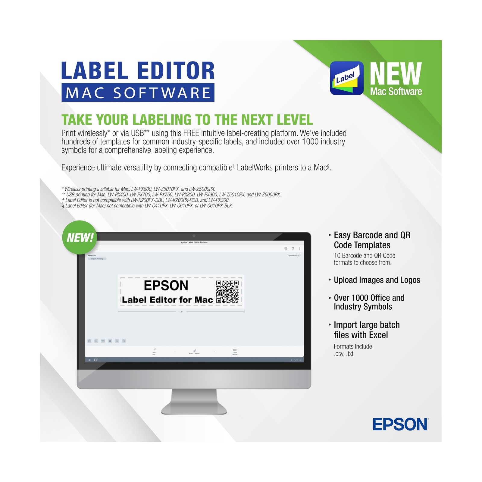 LABELWORKS Epson LW-PX900 Industrial Label Maker – Portable Handheld Label Pr…