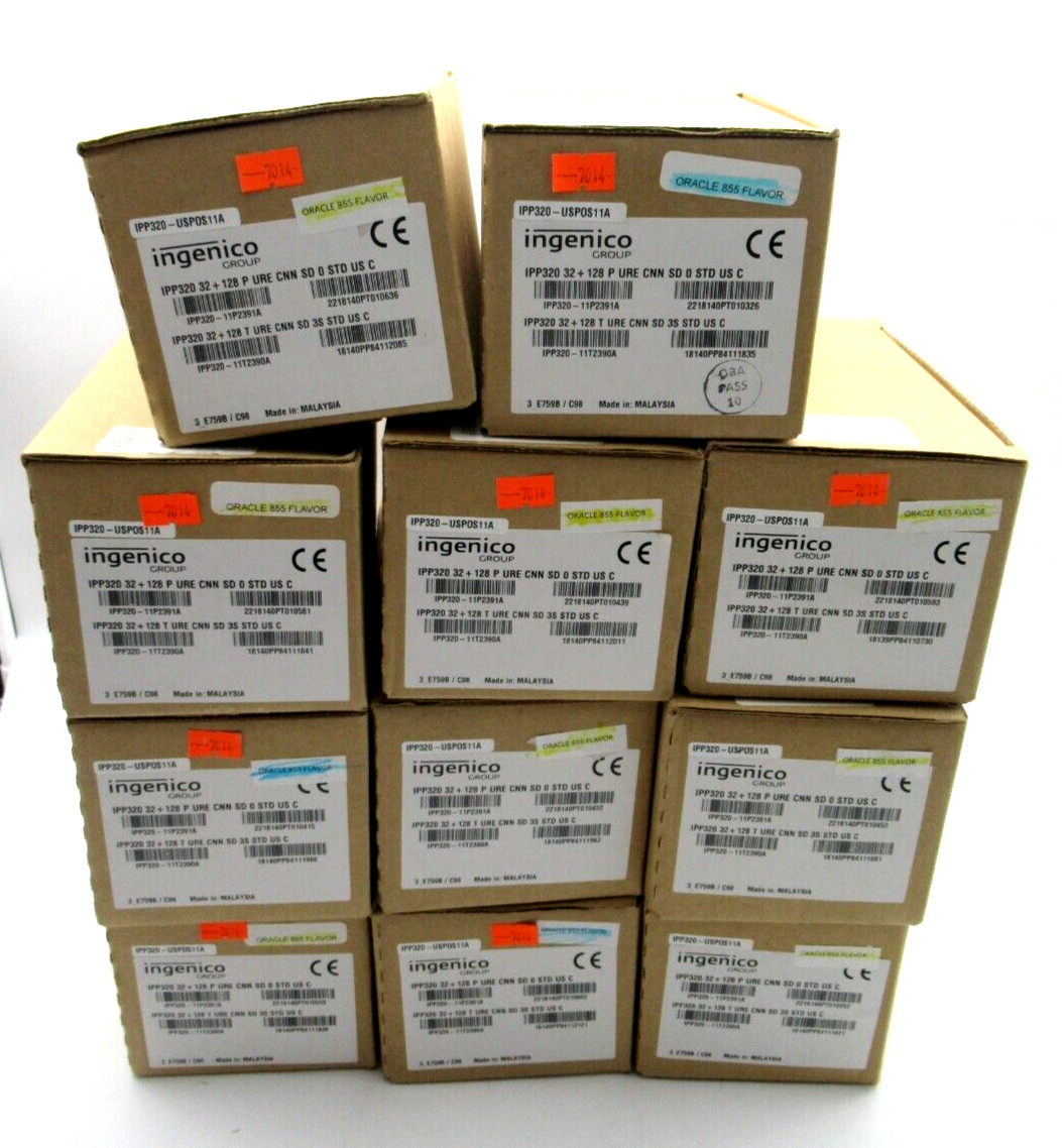 Lot of 11 Ingenico IPP320-01T1358A 32 + 128 P URE CNN SD 0 STD US C *READ*