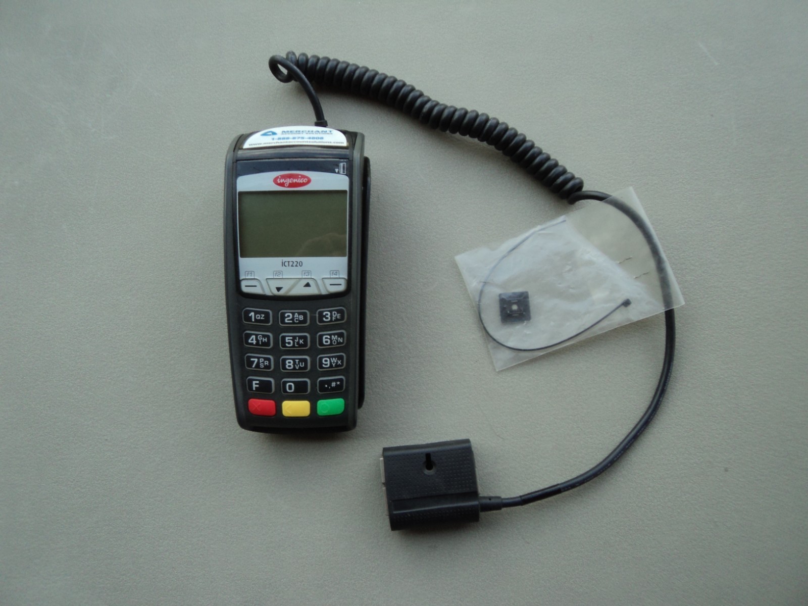 Ingenico iCT220 Credit Card Terminal With Magic Box Connector Cable