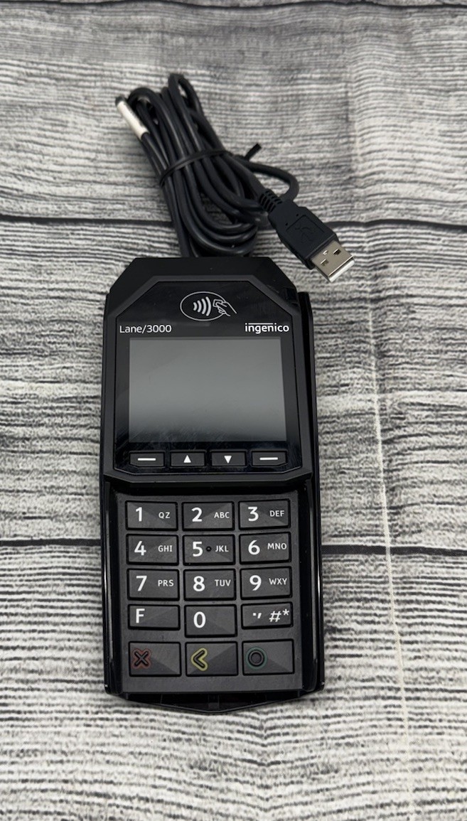 Ingenico Lane/3000 Standard Credit Card Terminal Black Wired NFC Digital Display