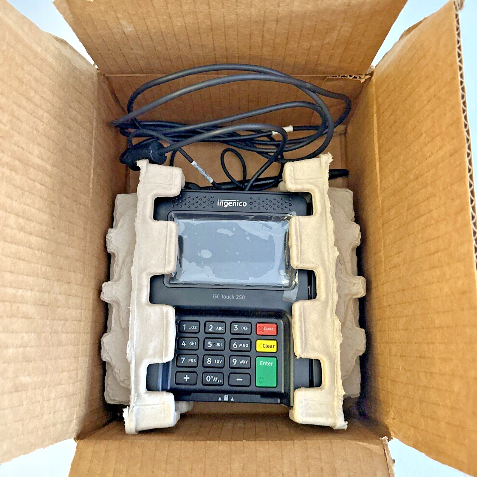 Ingenico Credit Card Terminal ISC TOUCH 250 – Connection Cable Stylus Metal Base