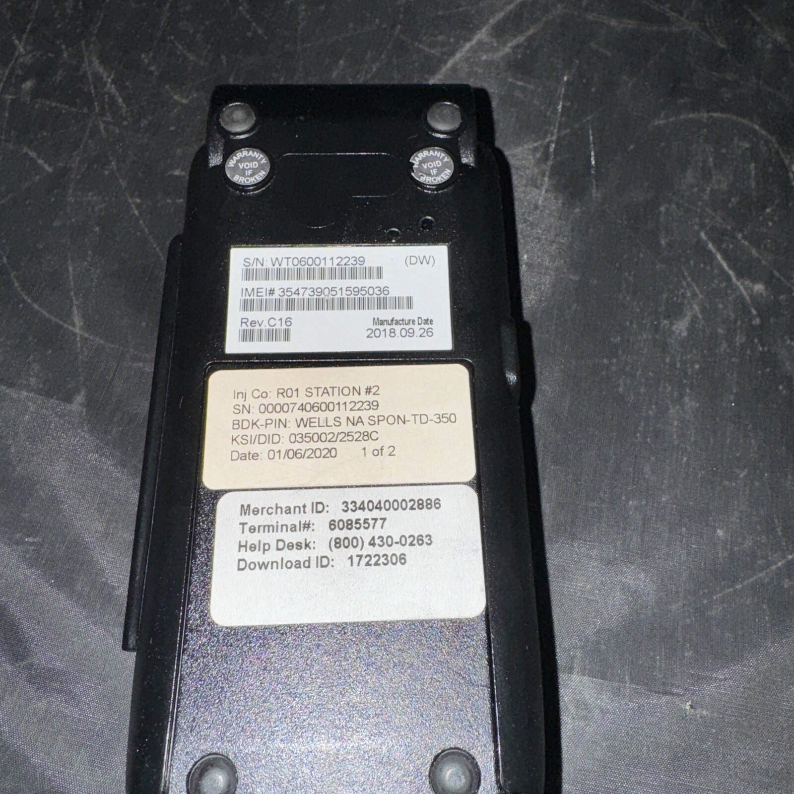 First Data FD410 wireless, Credit Card Machine