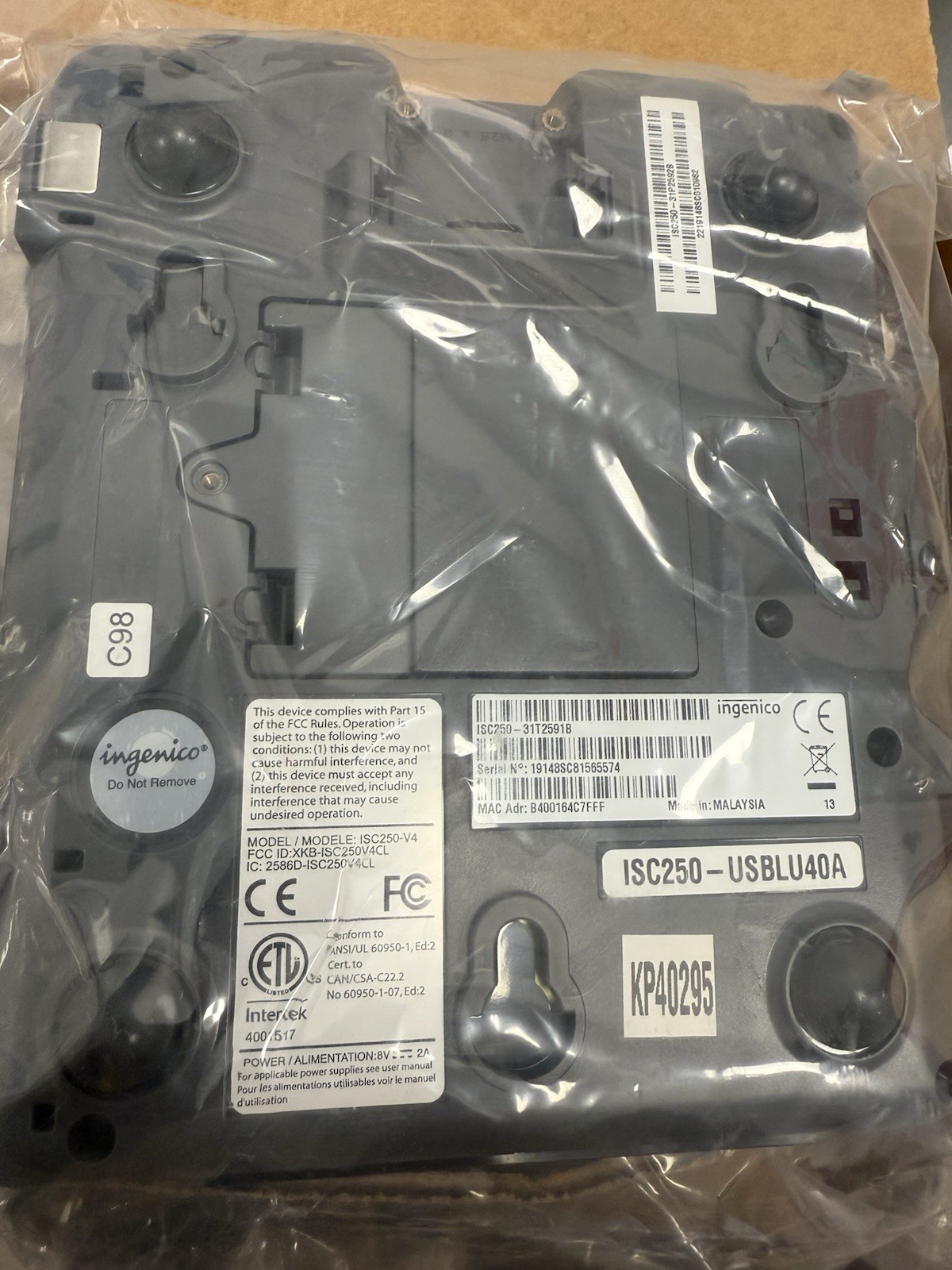 Ingenico ISC250 POS Credit Card Terminals ISC250-31T2591B w/ CamBox/Adapters NEW