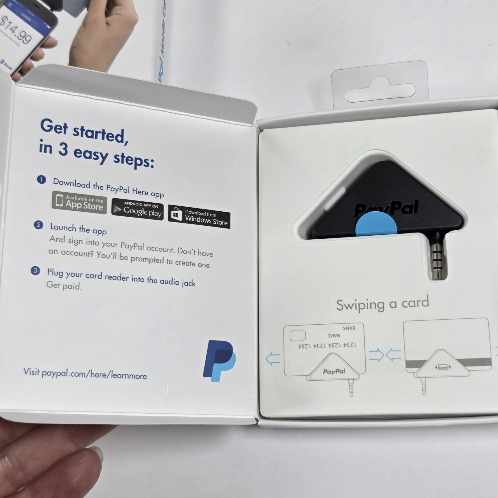 PayPal Mobile Card Reader BRAND NEW Compatible W/IPhone,Android, Windows Devices