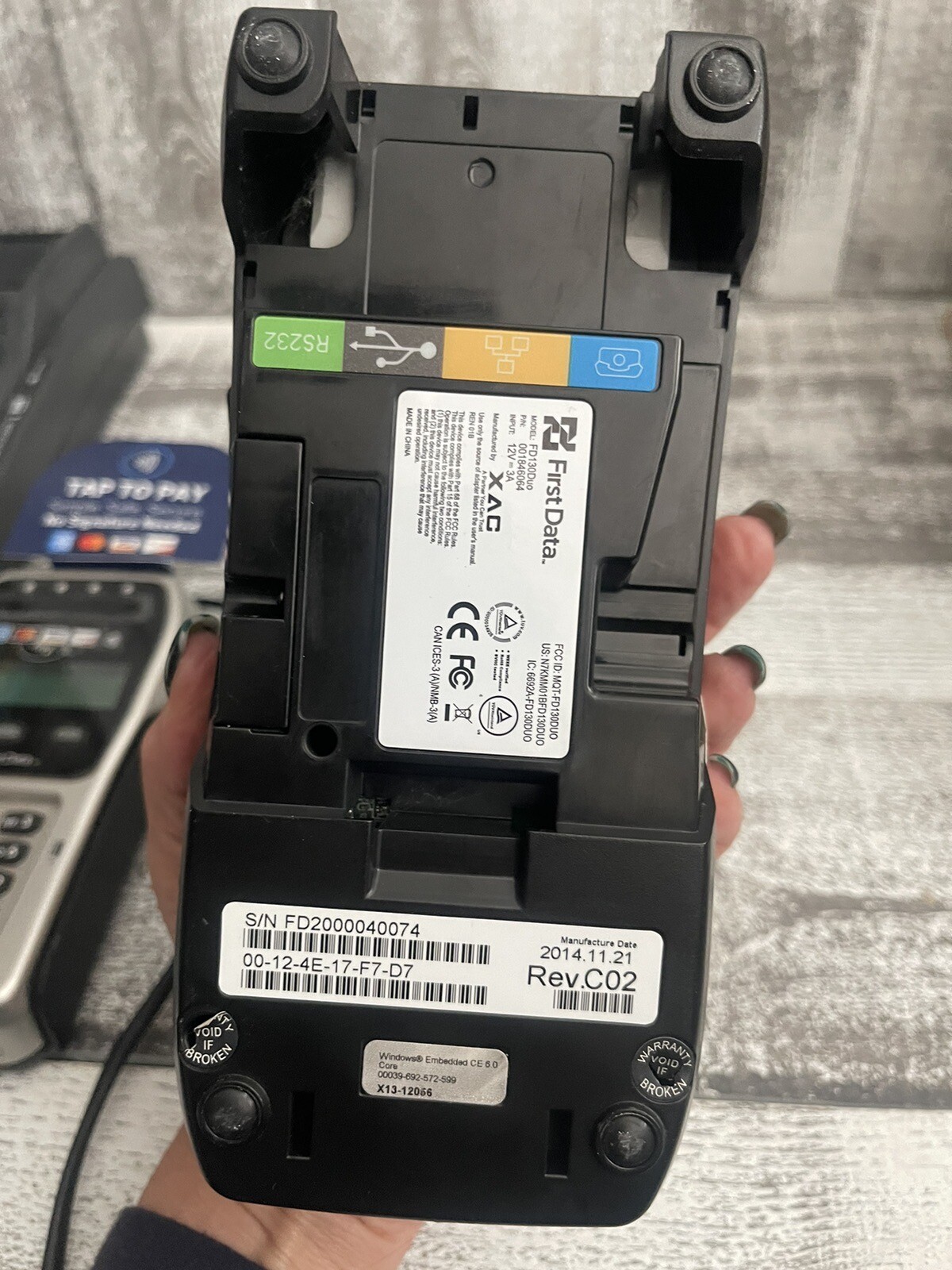 First Data FD130 EMV NFC Dial/IP Credit Card Machine & First Data FD 35