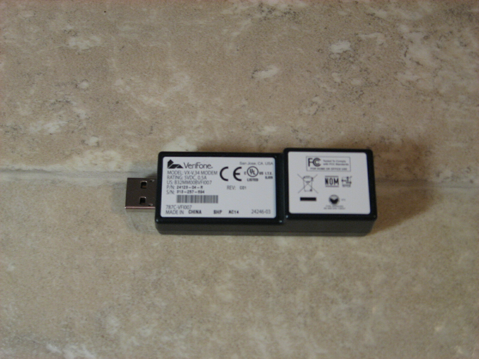 *New* Verifone Vx670 / Vx680 Modem Dongle (telephone)