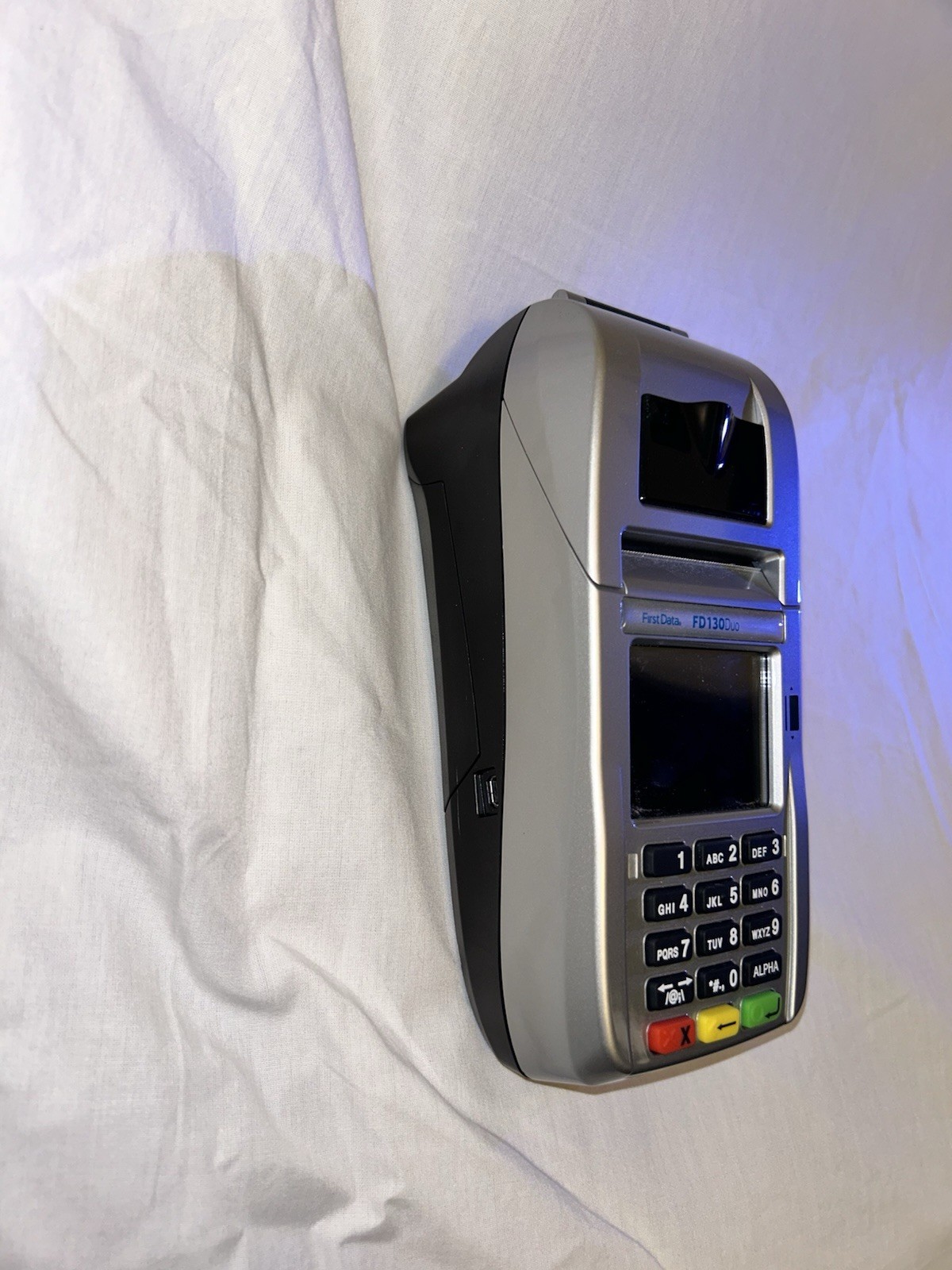 First Data FD130 Duo Wired Card Terminal Built-In Receipt Printer (untested)