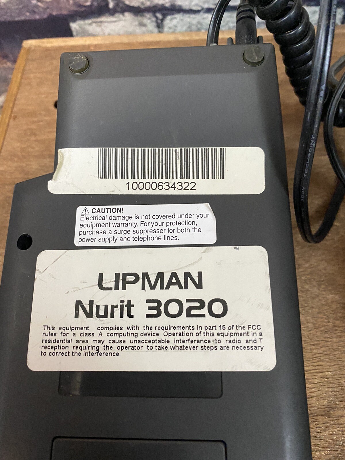 Lipman Nurit 3020 Countertop Payment Solutions Credit Card Processor UNTESTED