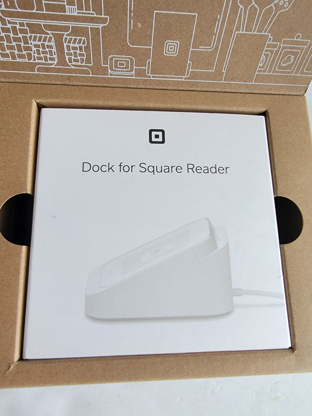 Square Dock for Contactless Credit Card Reader open box