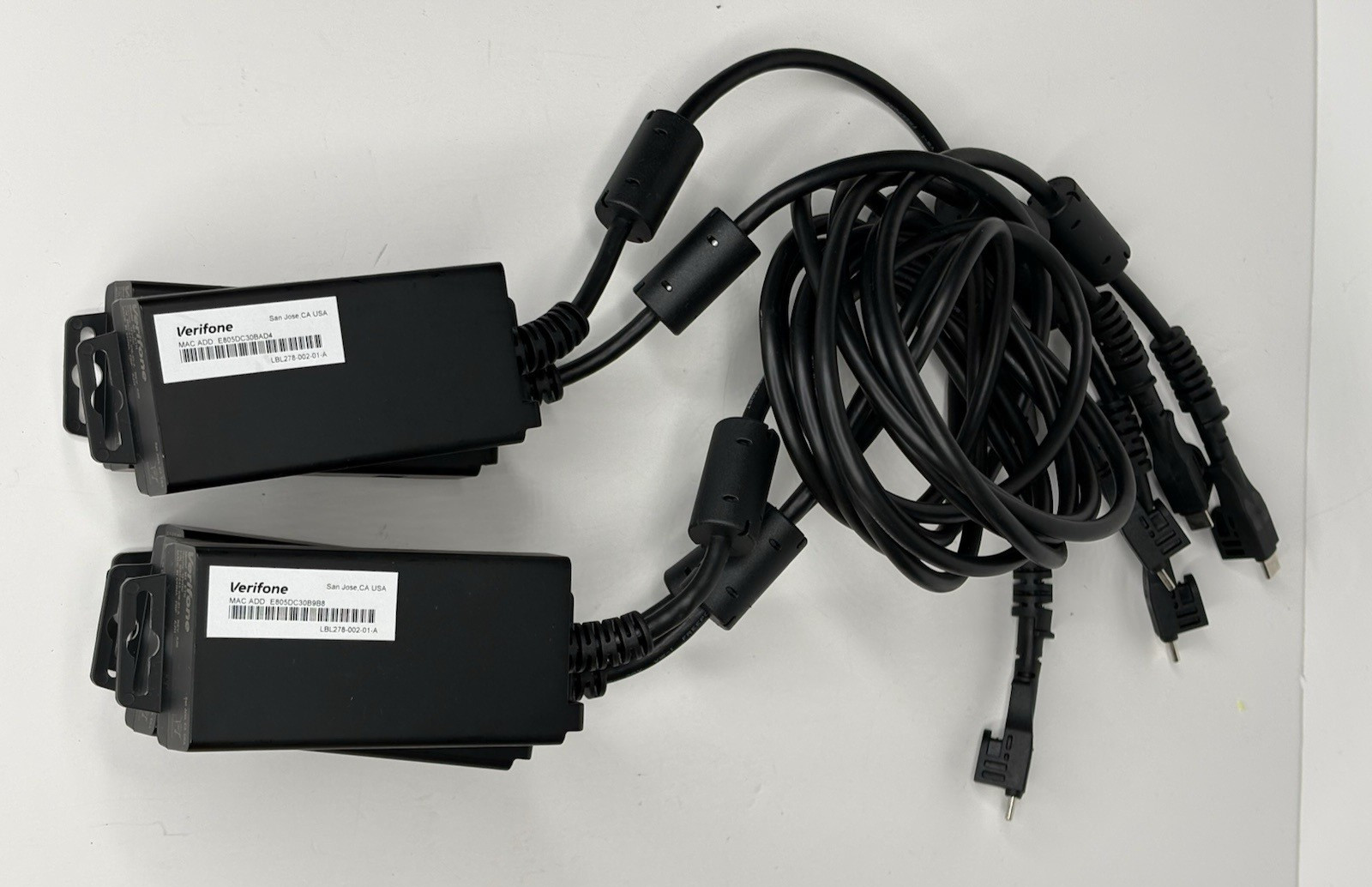 Lot of 5 VeriFone MSC445-018-01-A Ice Cube Cable M440 M400 Ethernet Switch USB-C