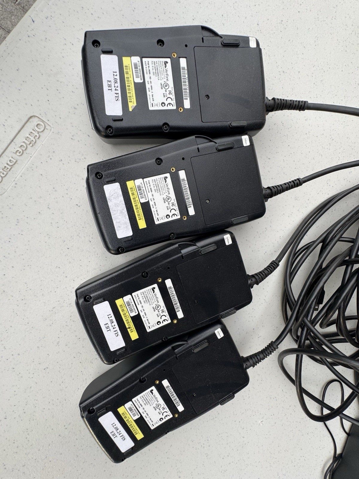 Lot of 2 Verifone VX 805 CTLS Credit Card Reader Slide & Chip Reader