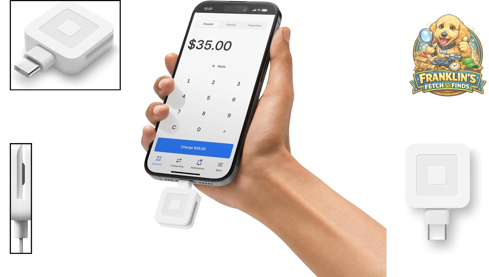 Compact USB-C Card Reader – Fast Mobile Transaction Tool for Small Businesses