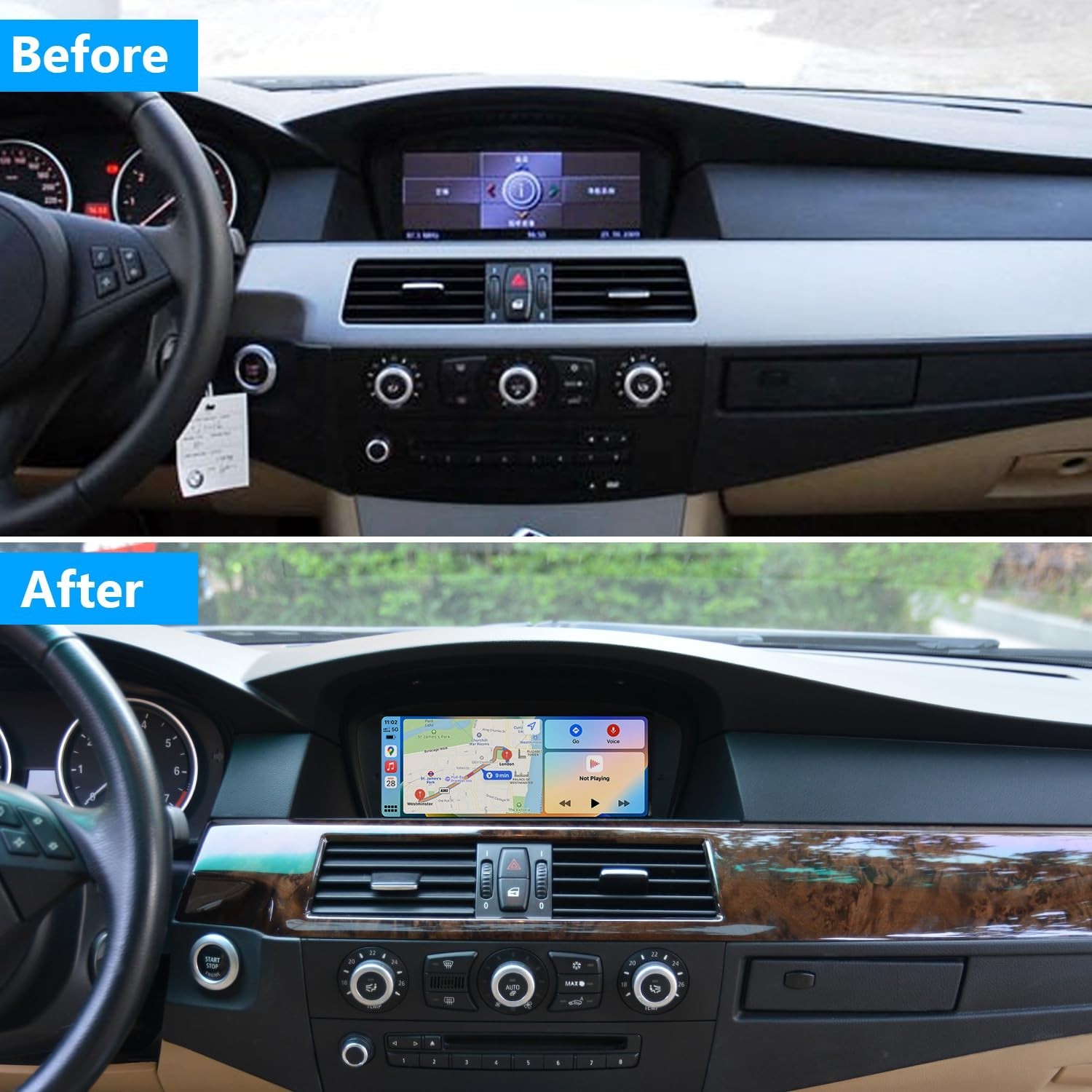PEMP 8.8″ Linux Screen for BMW E60 E90 CCC Wired and Wireless CarPlay Retrofi…