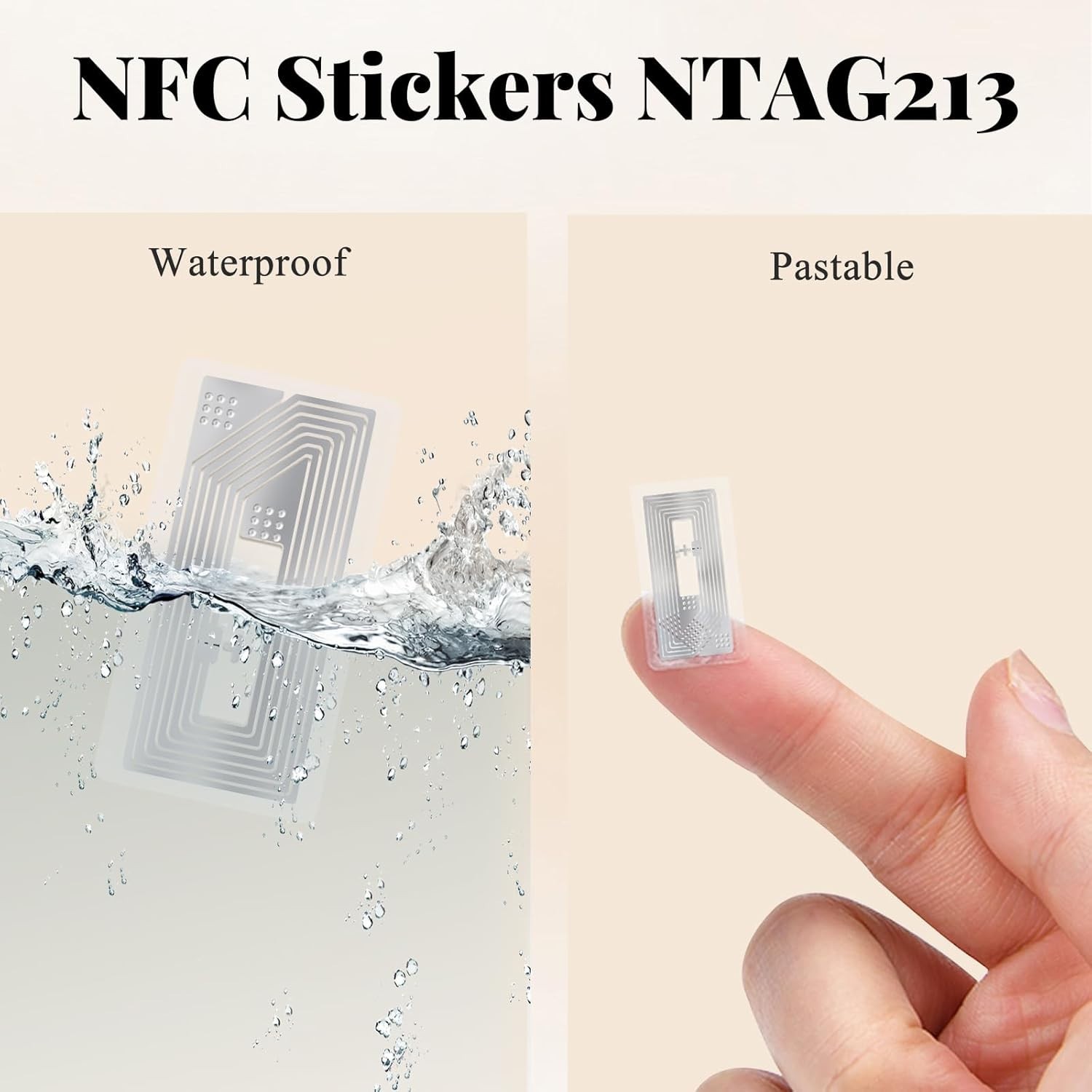 30PCS NTAG213 NFC Stickers – Ultra-Thin, 13.56MHz, Self-Adhesive Waterproof Tags
