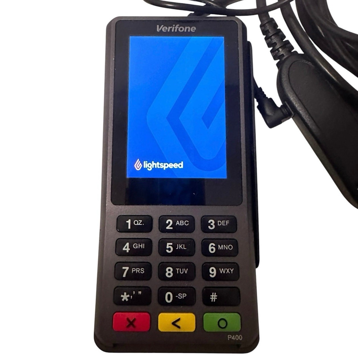 Verifone P400 Plus Credit Card Terminal w/ Power Supply, Ethernet Adapter & Box