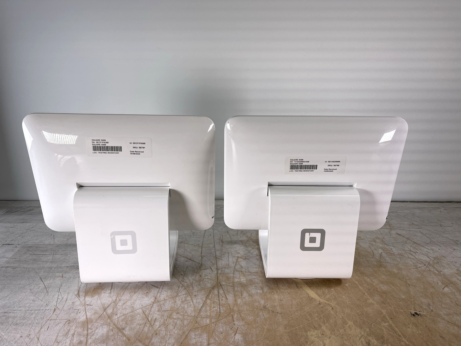 (LOT OF 2) SQUARE POS TERMINAL STAND S089 – (UNTESTED/FOR PARTS)