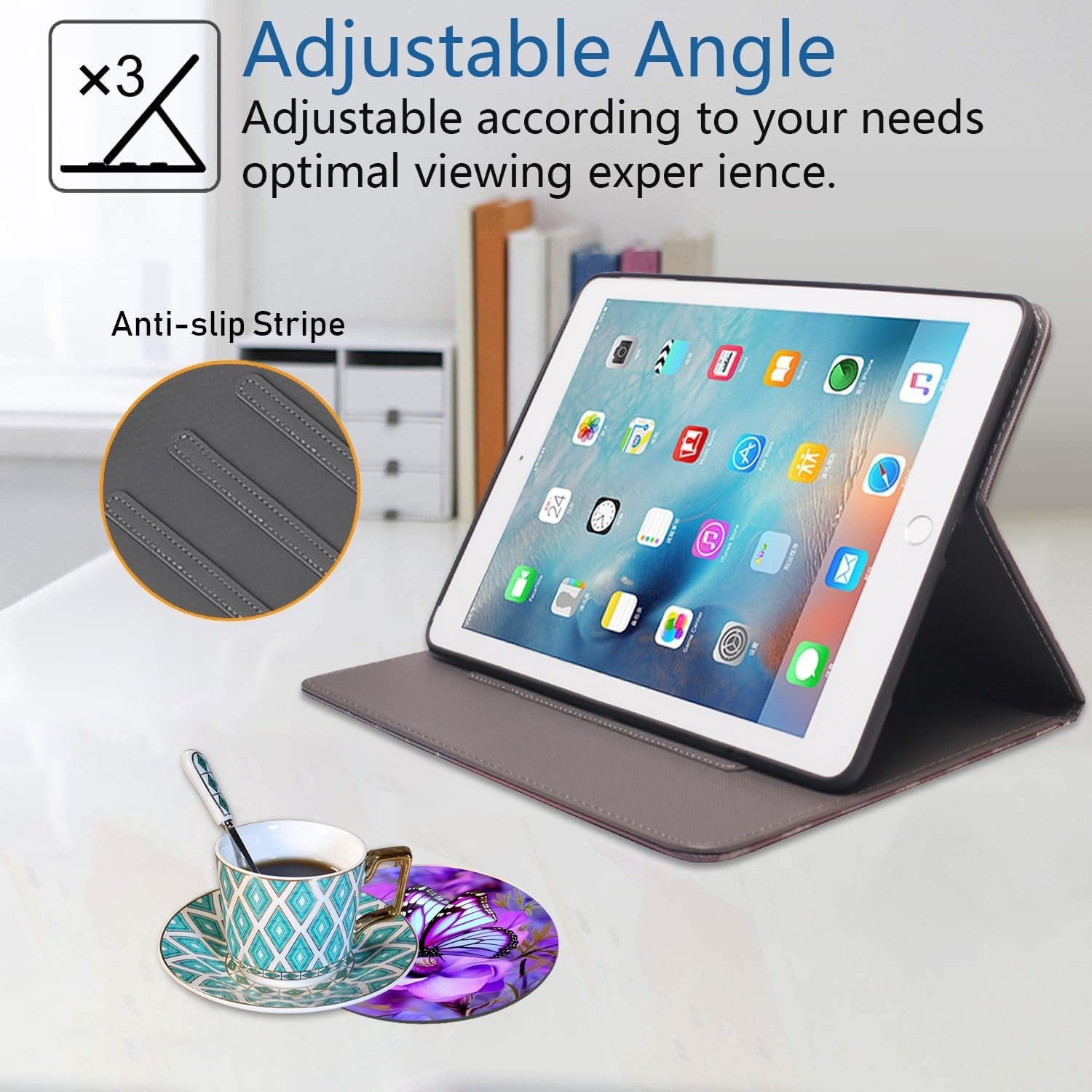 iPad Mini 5/Mini 4 Case, iPad Mini 1/2/3 Case, Luasao Adjustable Stand Auto W…