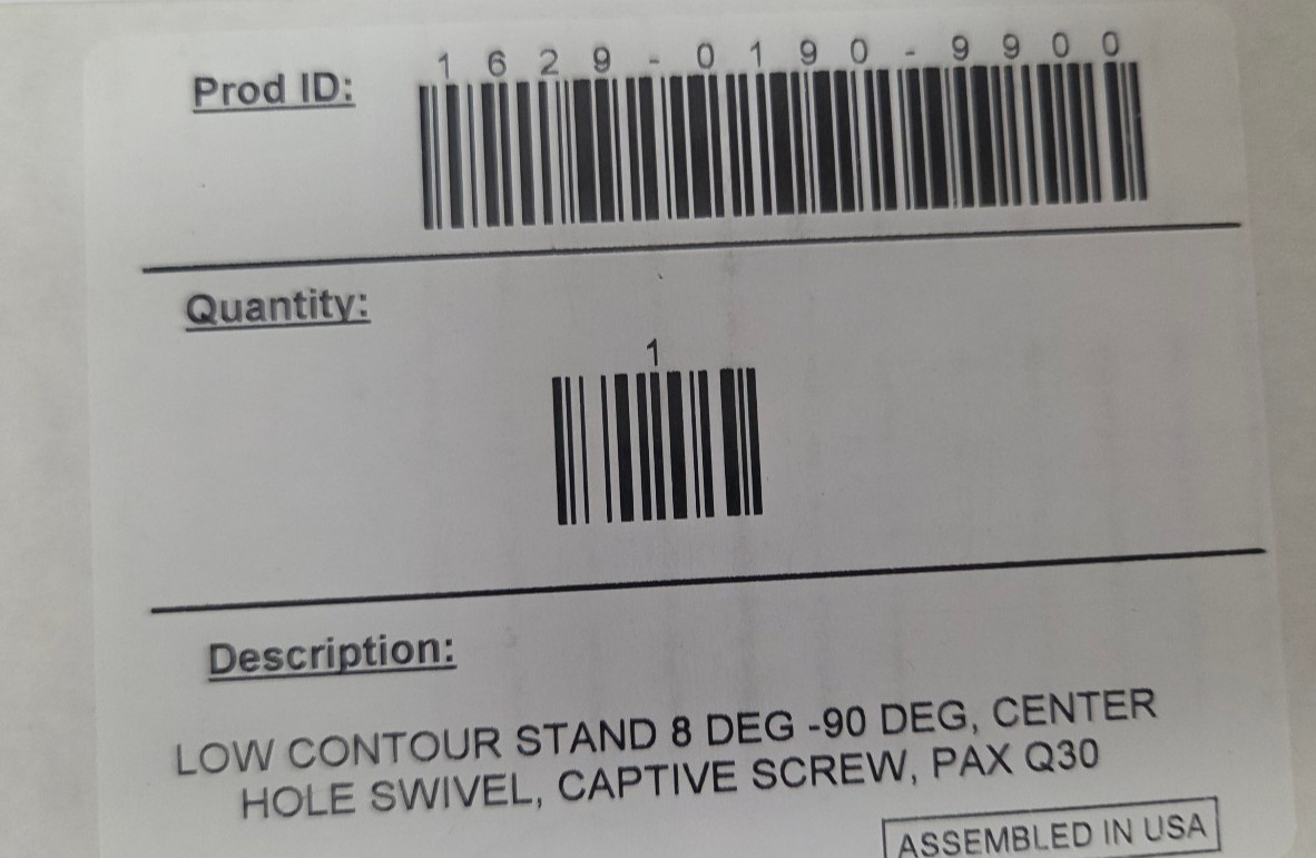 Havis 367-5065-A Low Countour Stand, 8°-90°, Swivel, Cap Screw, MX915 MS925 Q30