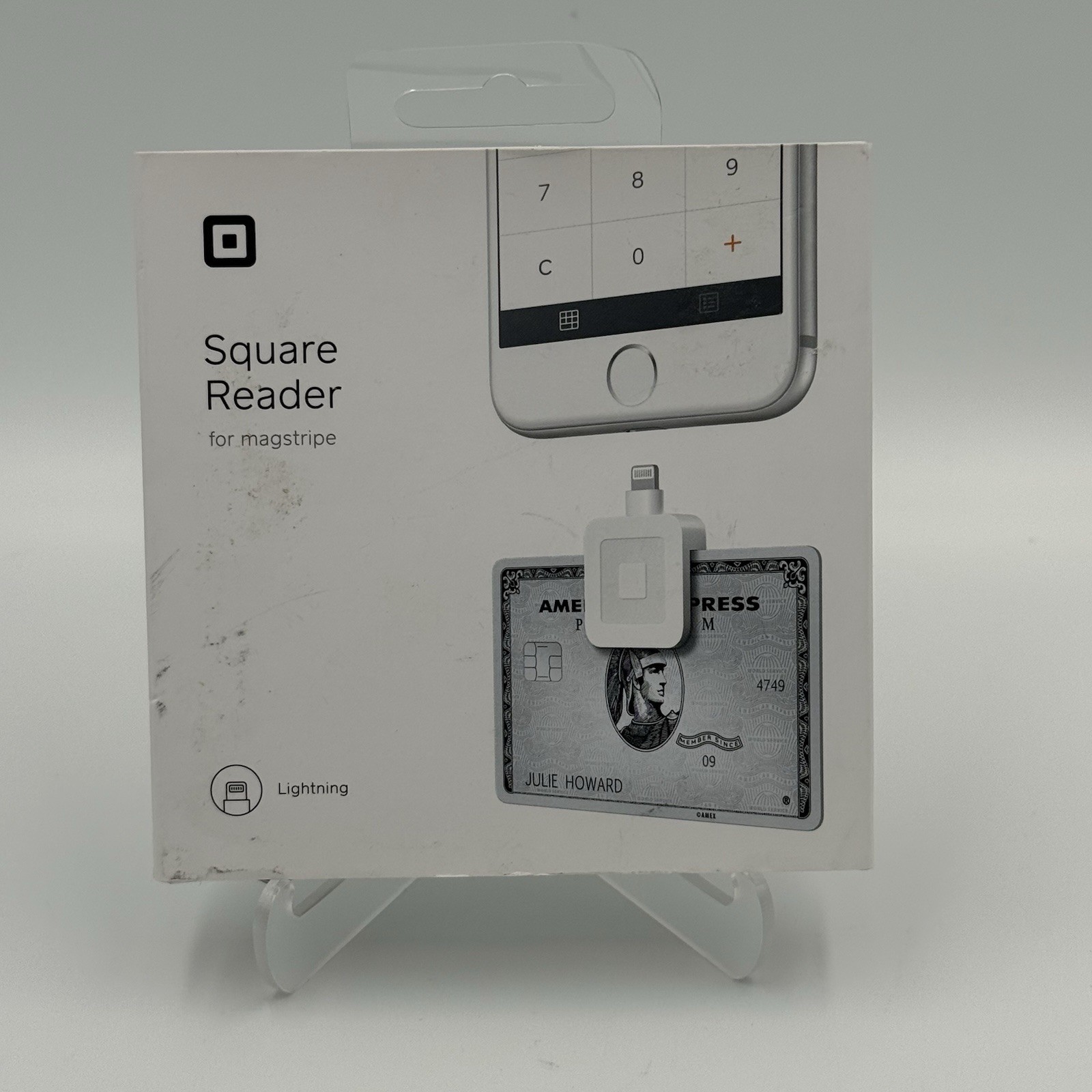Square Reader Magstripe Lightning Connector A-SKU-0523 New Sealed Box Wear