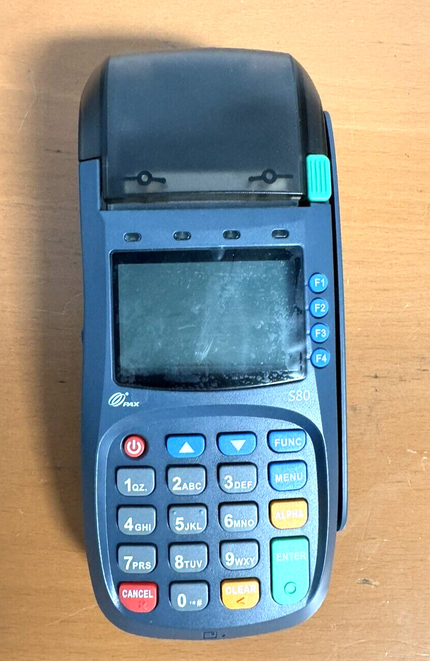 Pax S80 Credit Card POS Terminal W/ Power Adapter