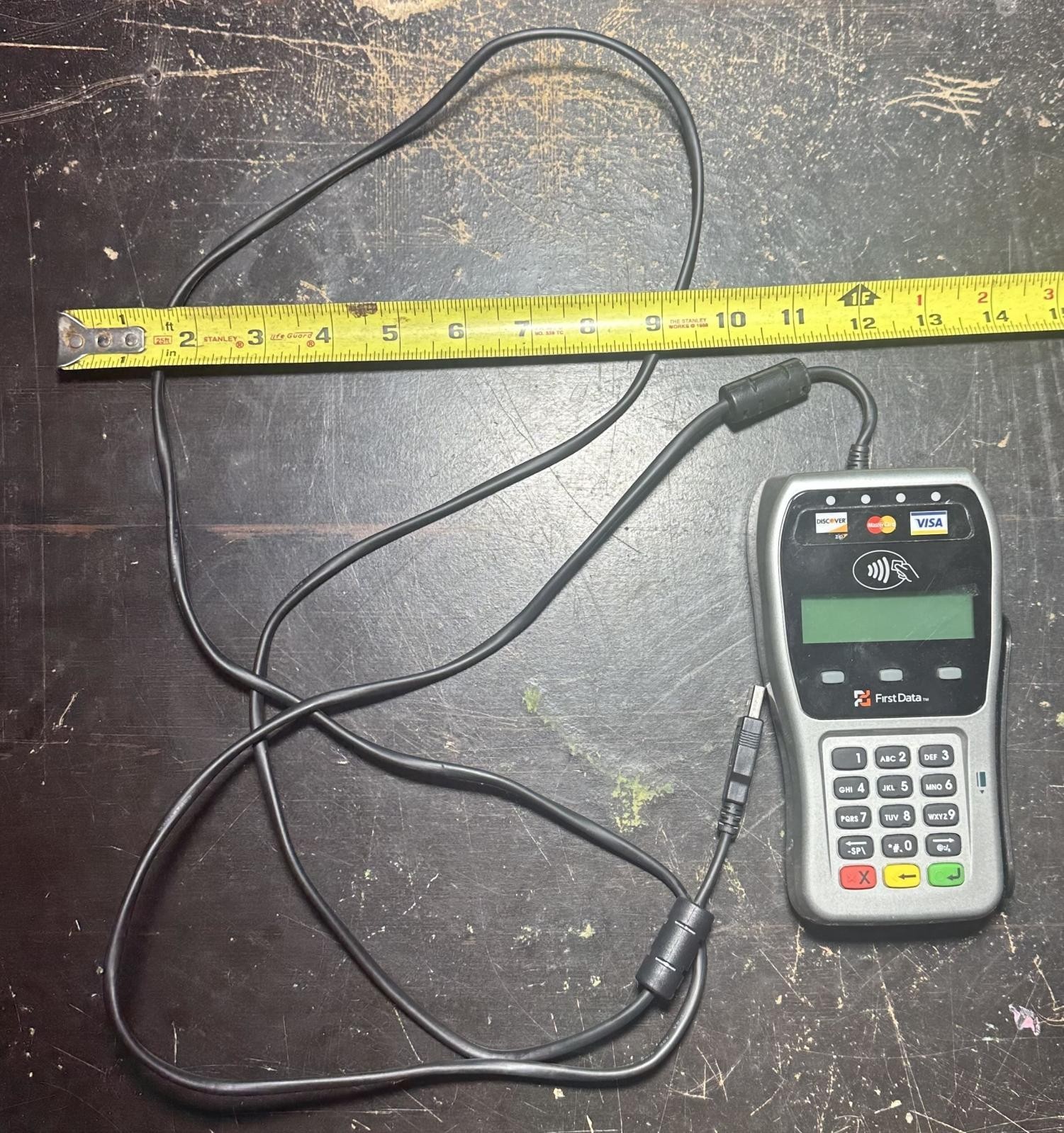 First Data FD-35 Pin Pad Credit Card Reader ApplePay Tap Chip Slide TESTED WORKS