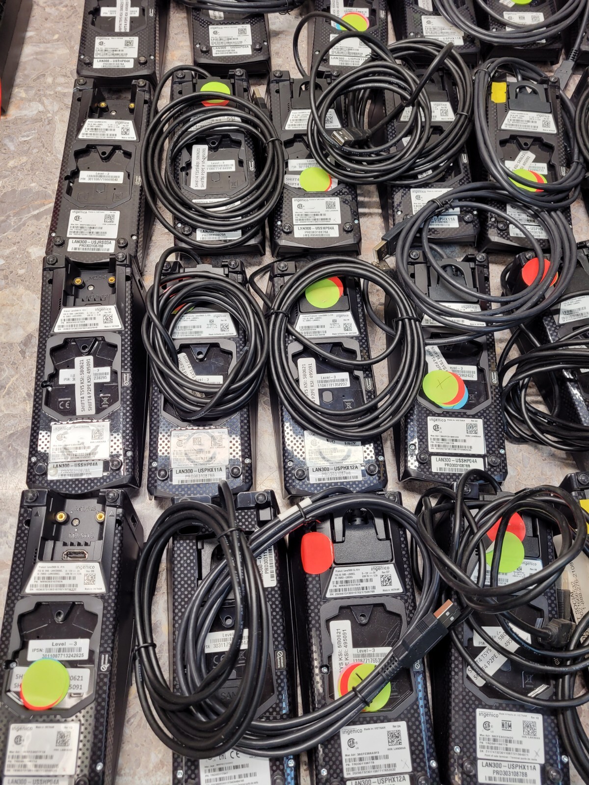 29x Ingenico Lane/3000 CL /ETH Pin-Pad Credit Card Terminals w/ USB Cords