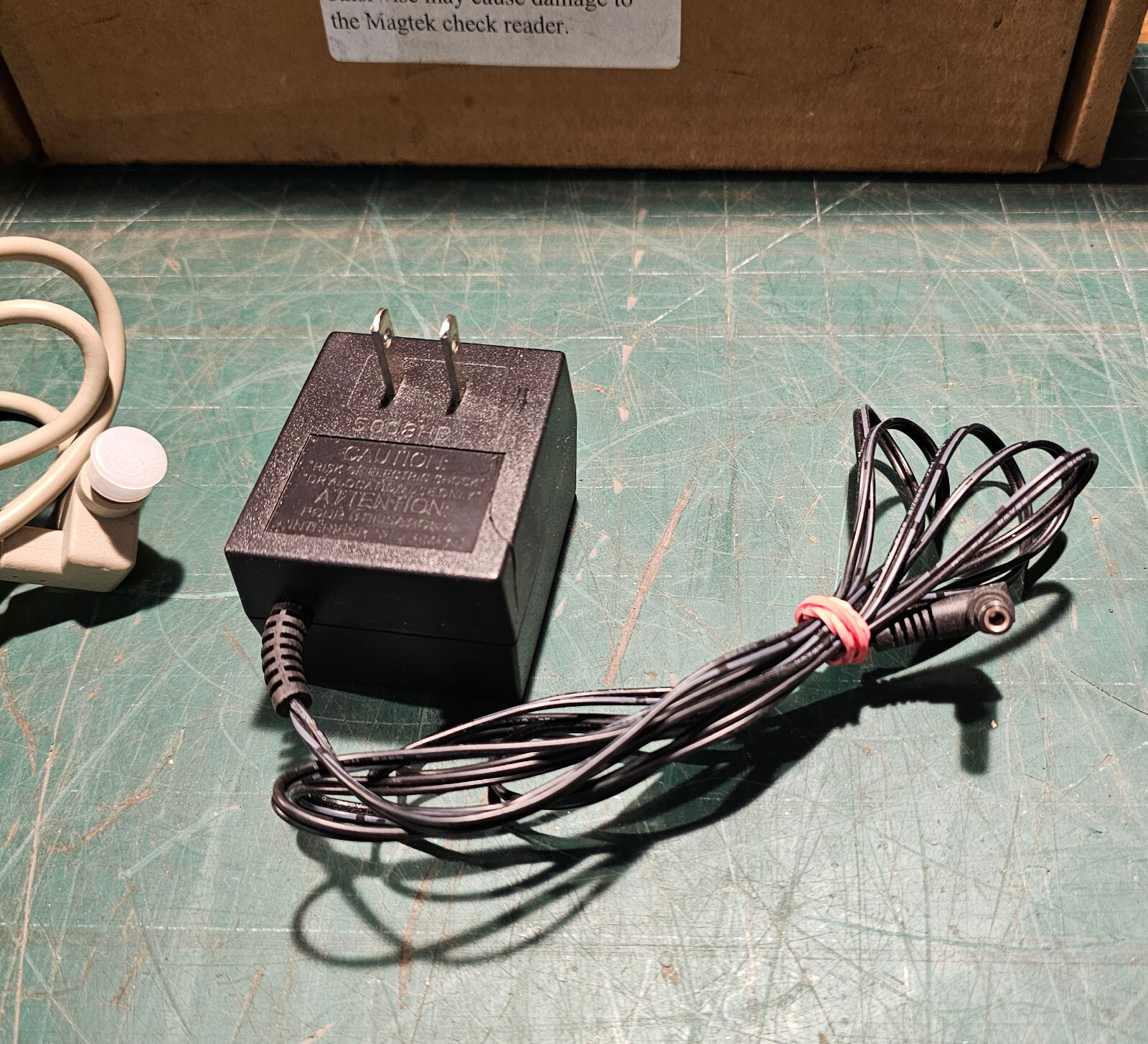 MagTek Mini MICR Check Reader (PN 22522003) + AC Adapter and connecting Cable