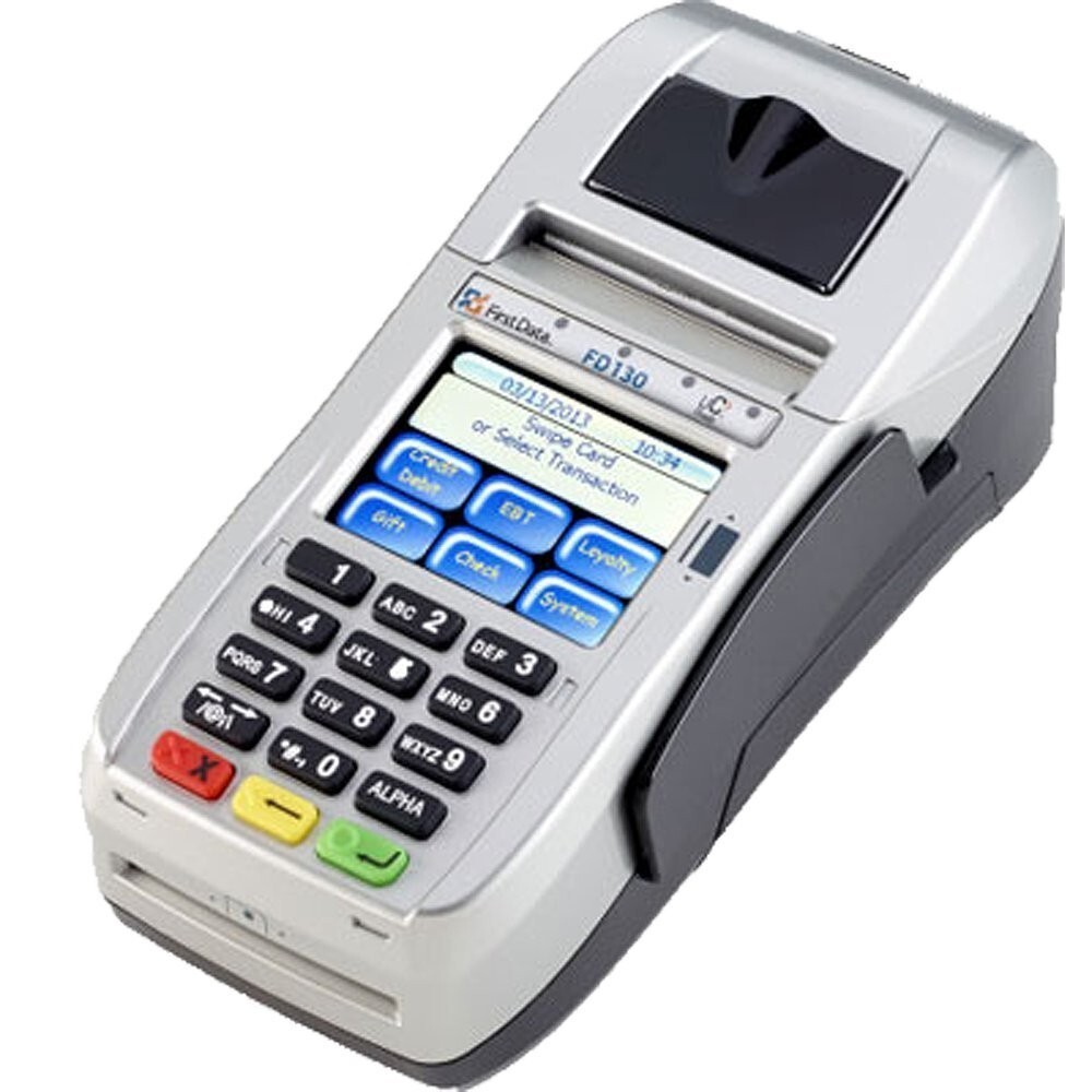 FIRST DATA FD130 CREDIT CARD TERMINAL w/ POWER SUPPLY