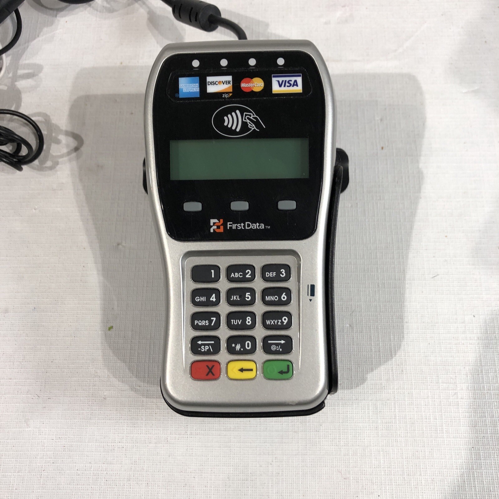 First Data FD130 Credit Card Machine And Auxiliary Pin Pad FD35 Used.