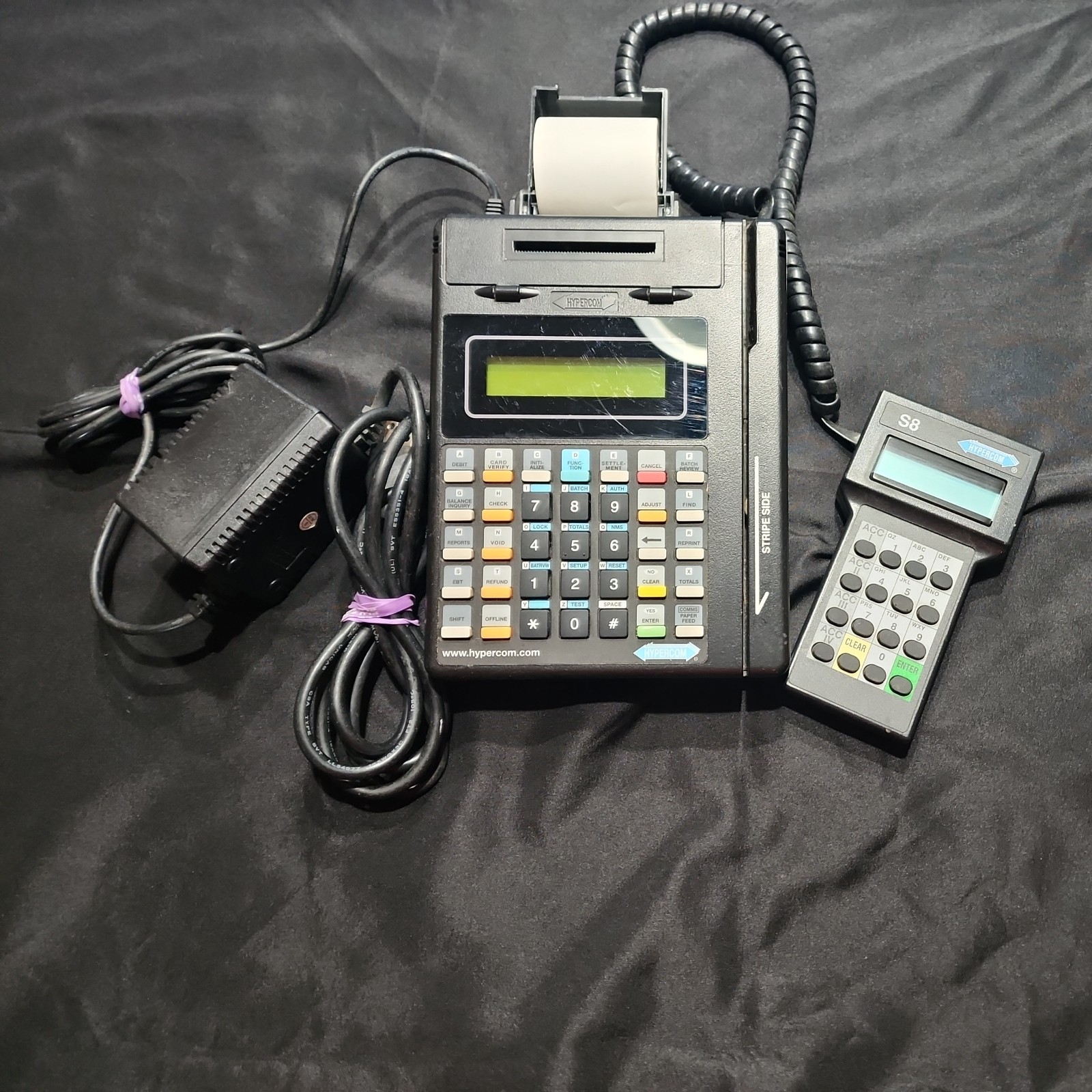 Hypercom T7PLUS Credit Card Terminal with Power Supply Untested Bought In Estate