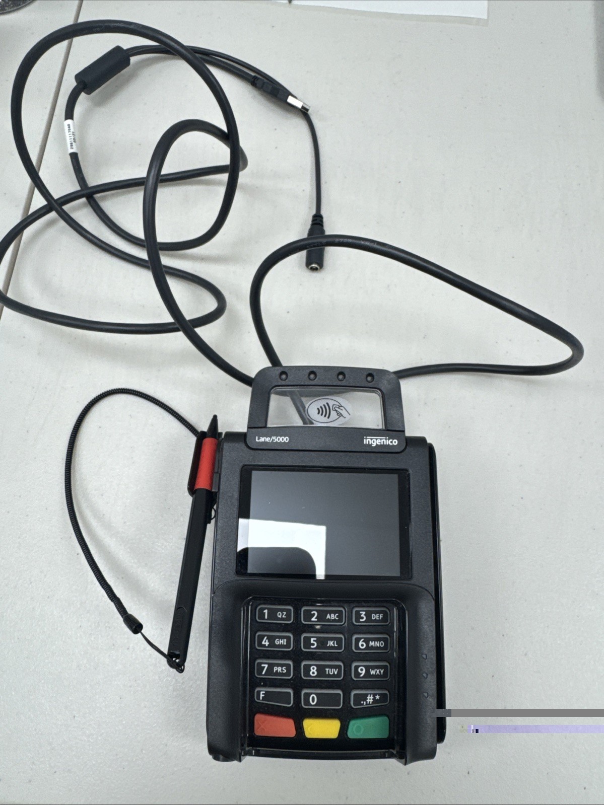 Ingenico Lane 5000 V2 Standard Terminal (PRB303115741) w/ cable and adaptor