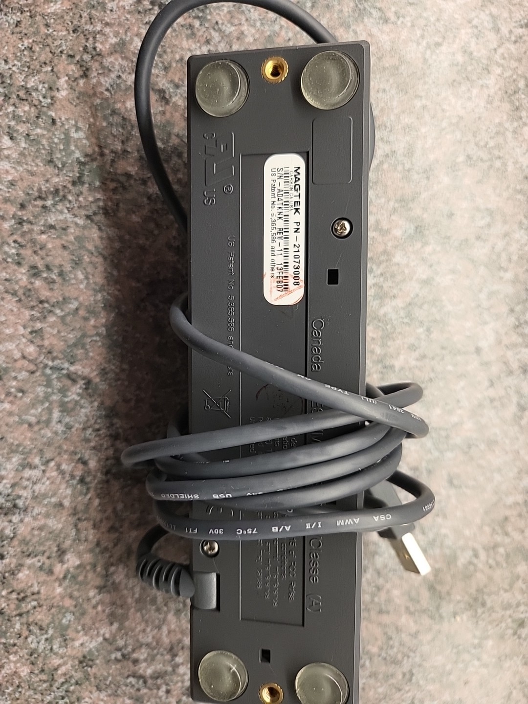 MagTek Credit Card Reader Swipe Black PN-21073008-USB Connection