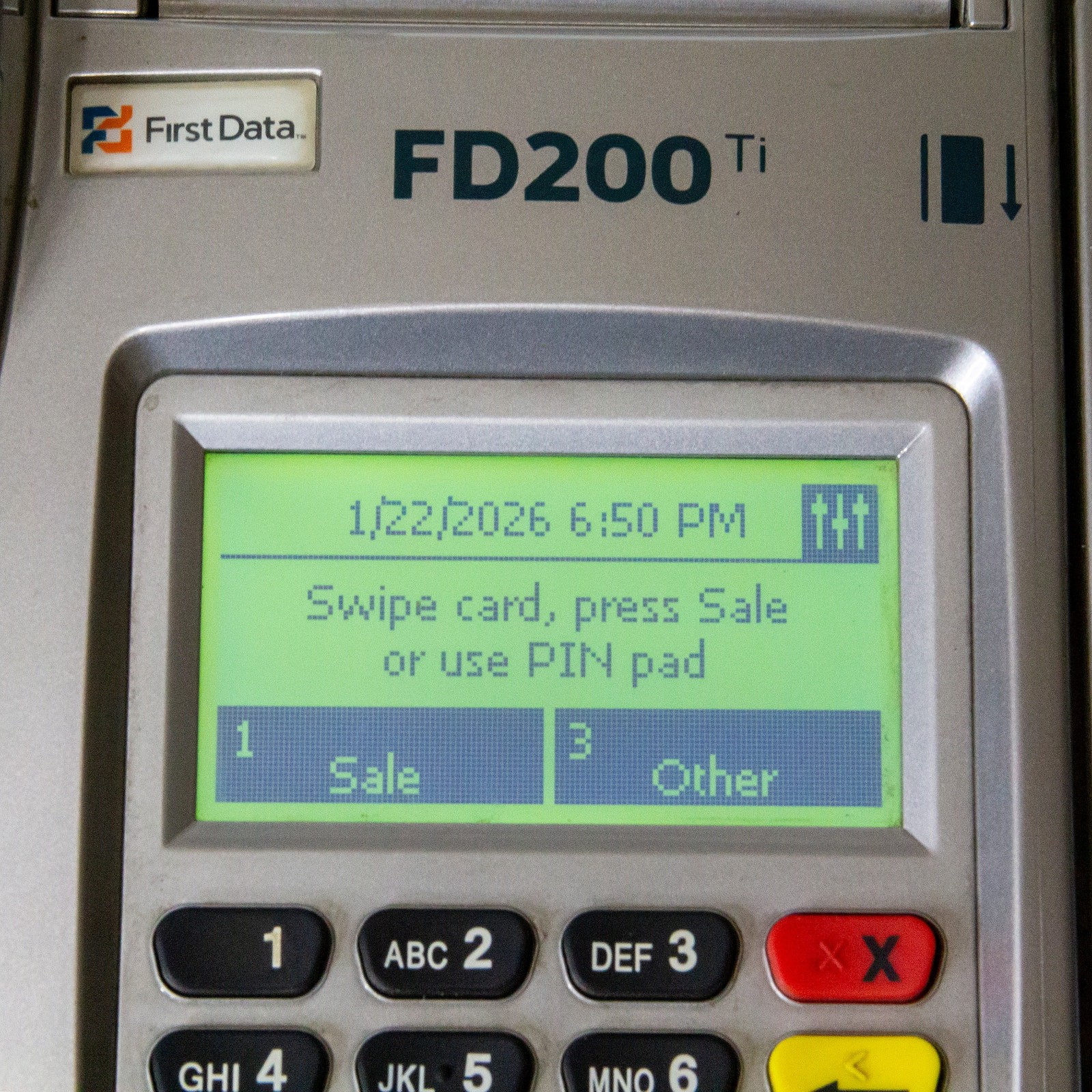 First Data FD200Ti Credit Card Terminal Check Verification Reader – Power Cord