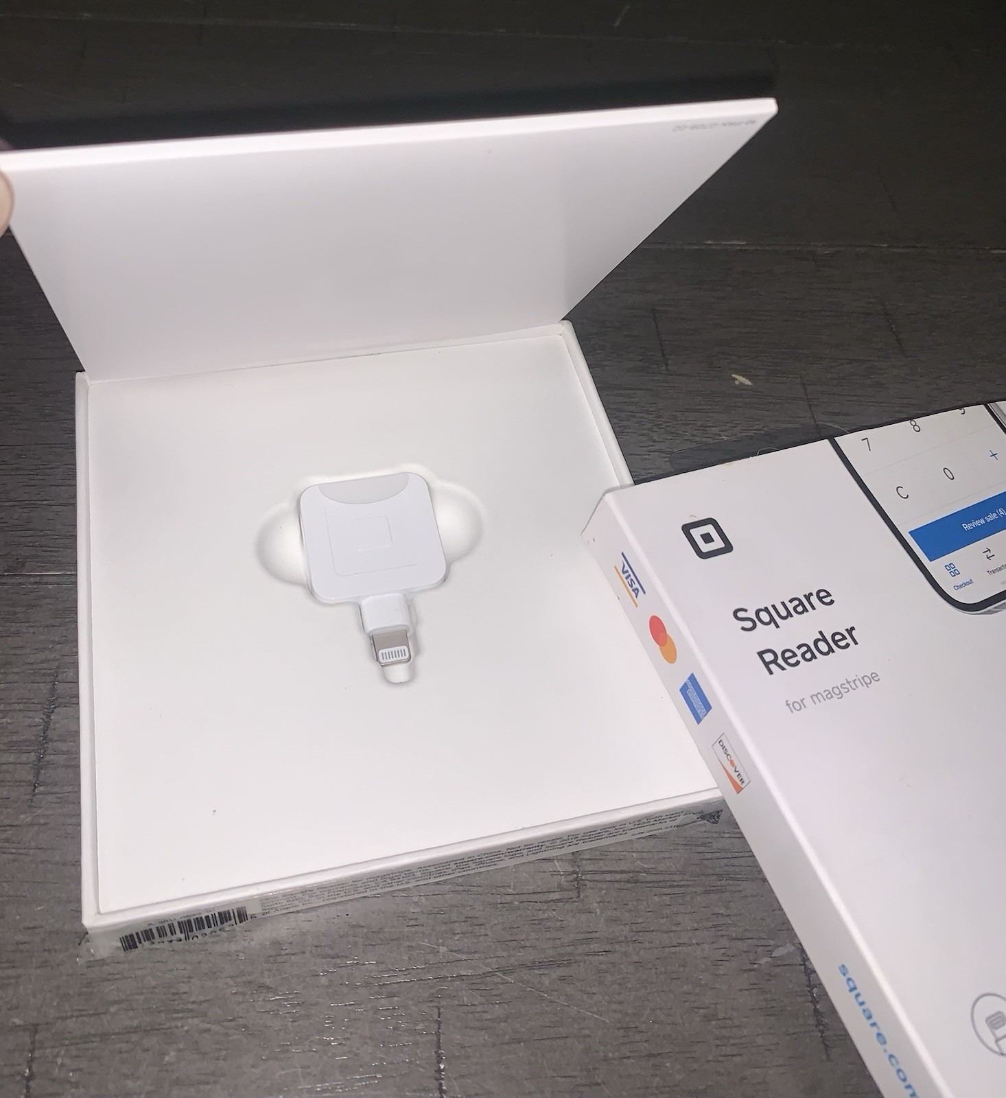 H6 NOB Square CARD Reader for magstripe (with Lightning connector) SKU-0523
