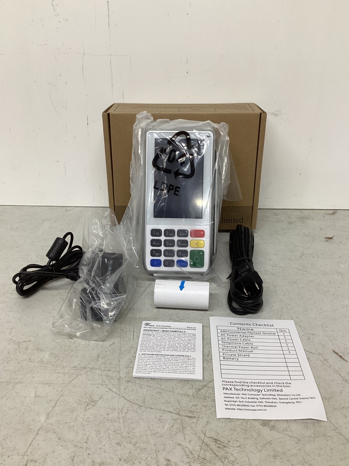 PAX A80S WiFi-Bluetooth-Ethernet Wireless Terminal for Card Payment BRAND NEW