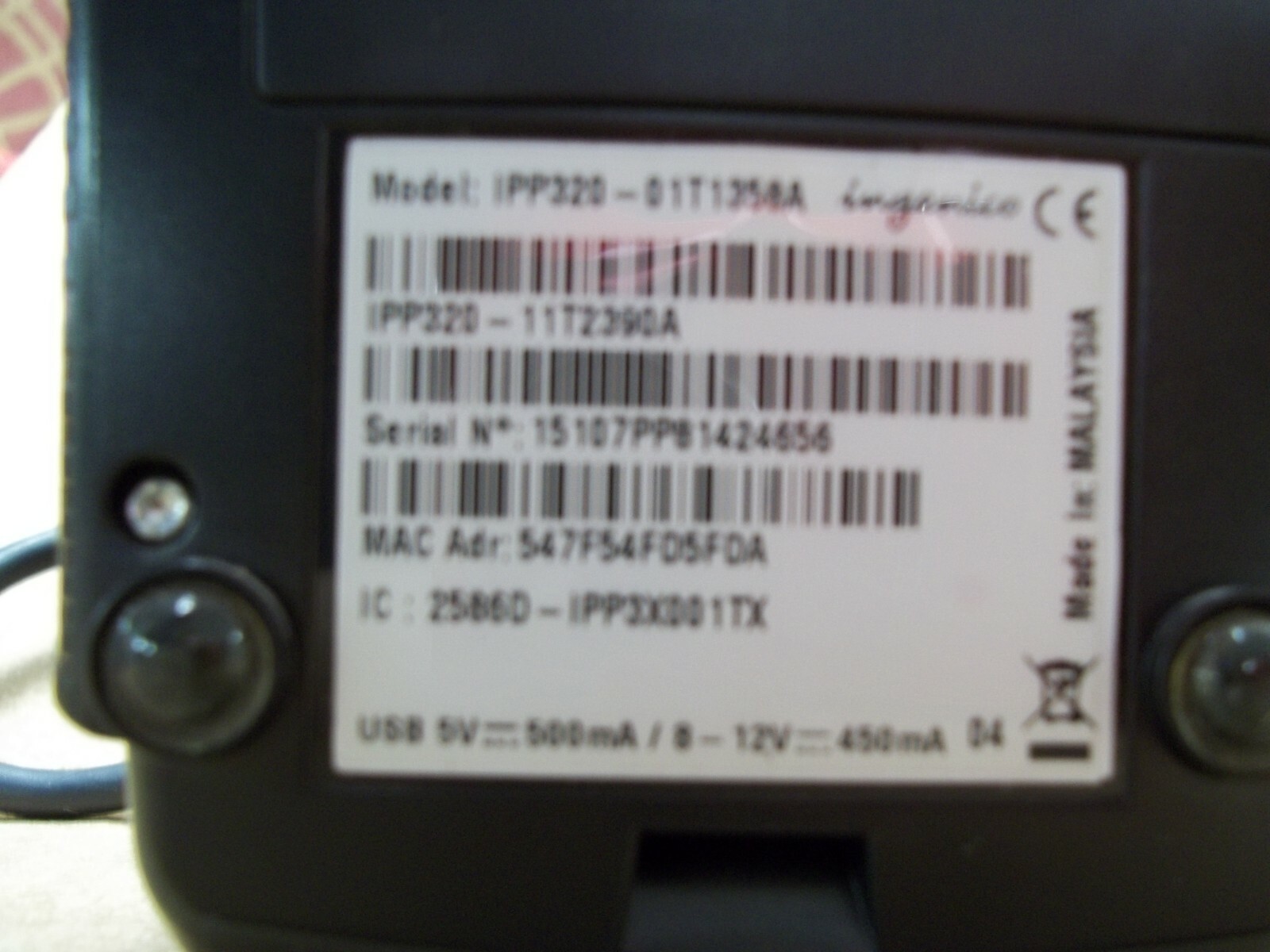 Ingenico ipp 320 non signature pad terminals