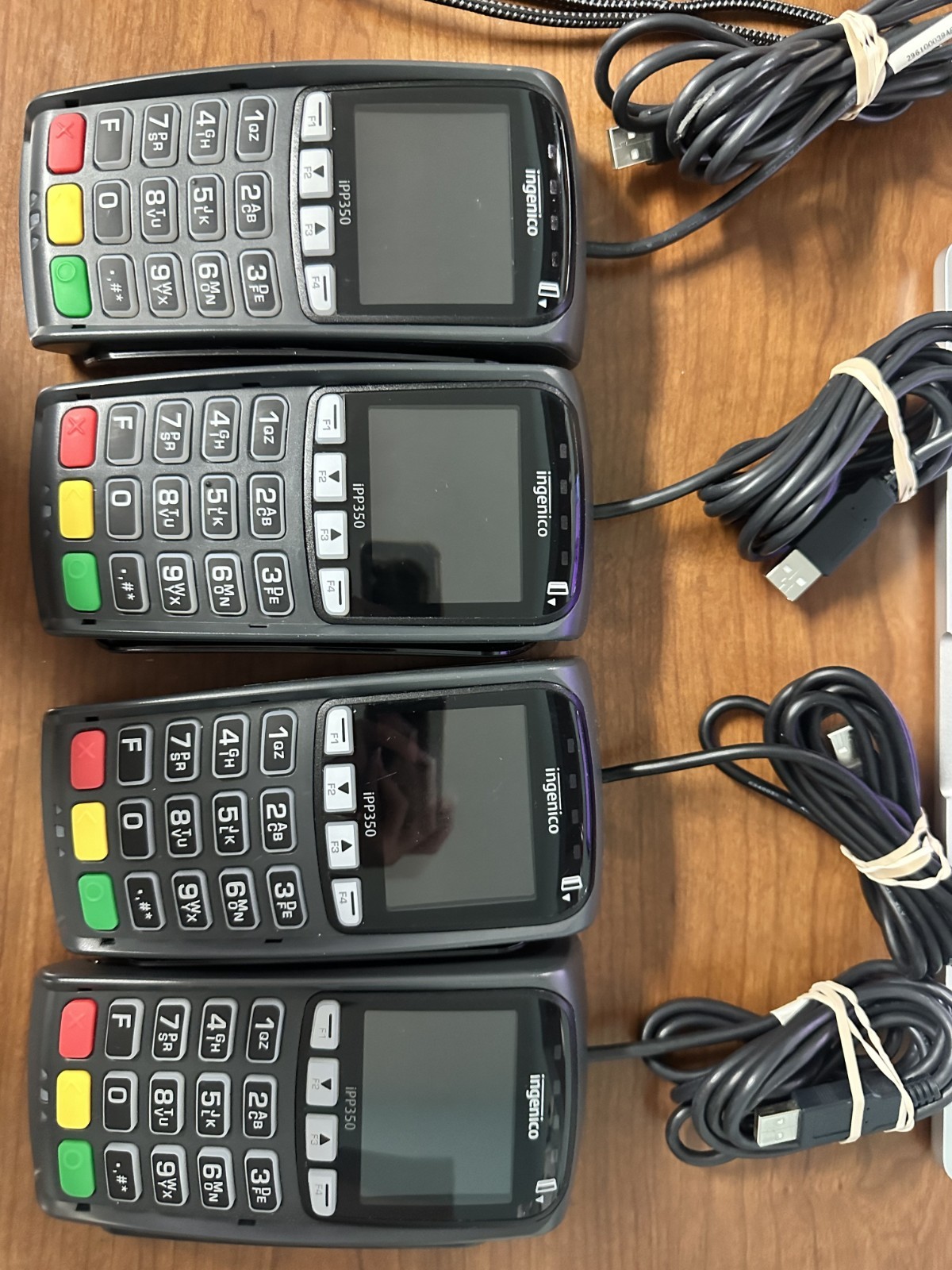 LOT of 4 Ingenico iPP350 Payment Credit Card Terminals with USB cable