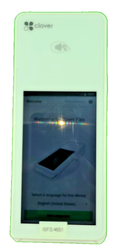 Clover Flex Handheld POS System No Cradle Or Charger – Unit Only – Clean