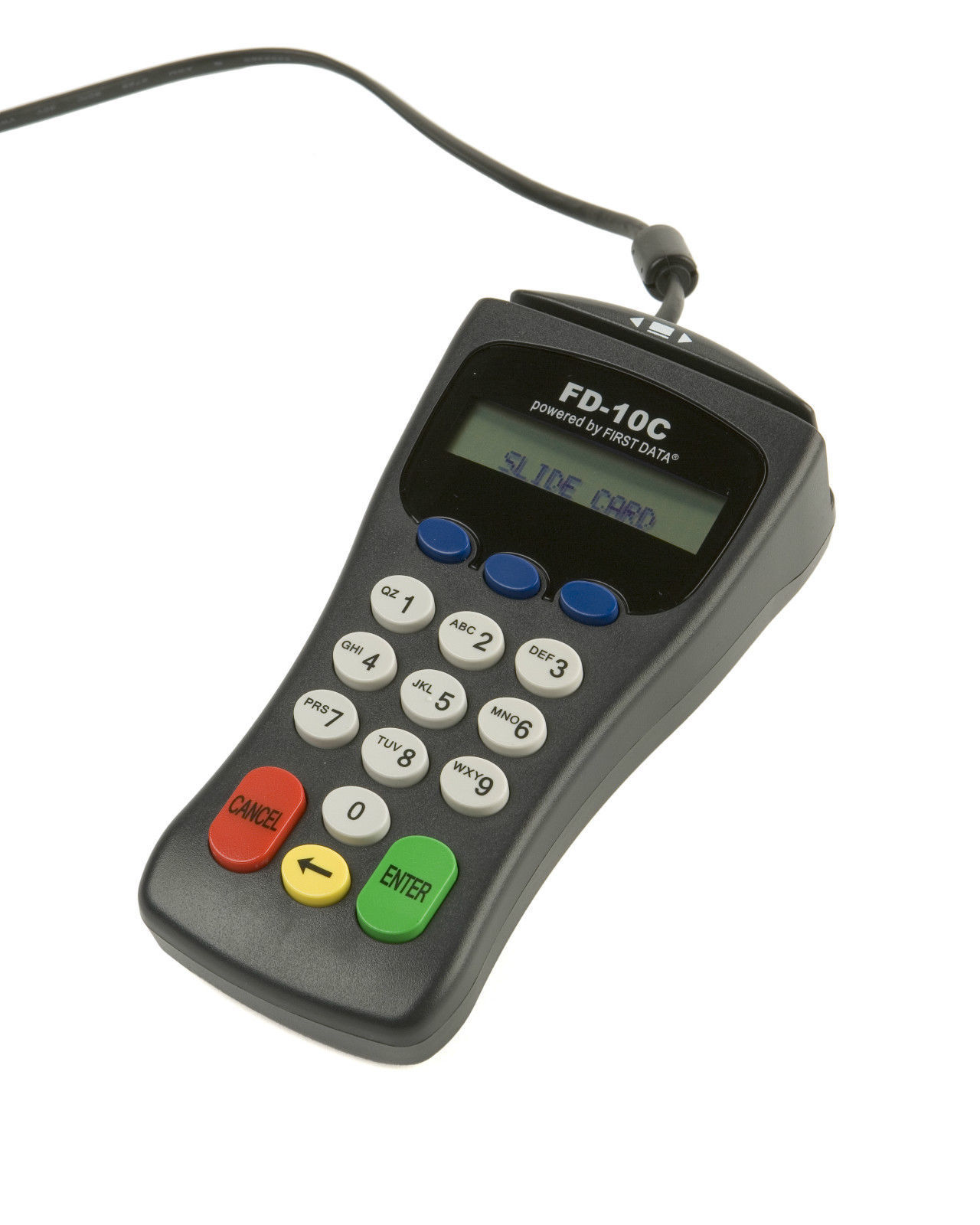 First Data FD-200 Credit Card Check Terminal With Cable & Pinpad FD-10C USED