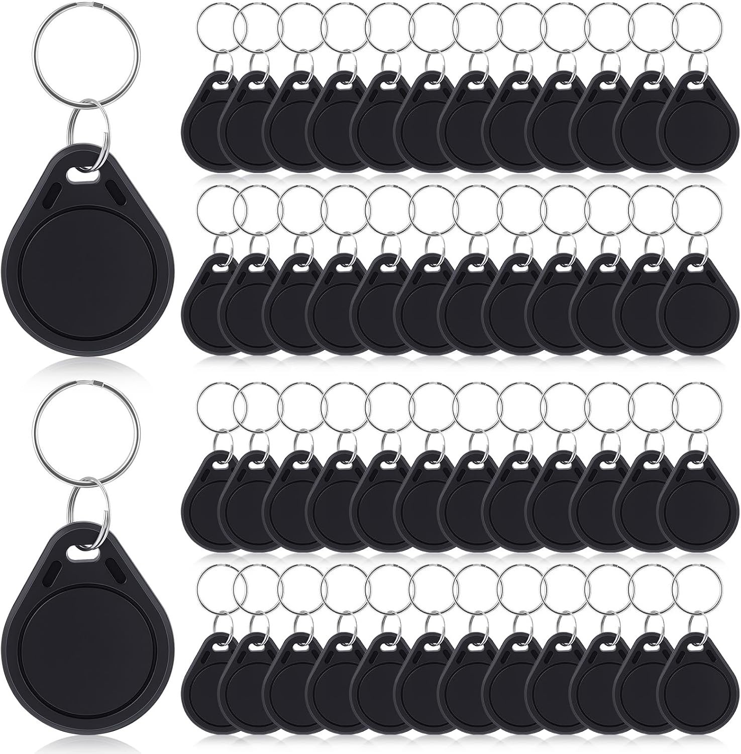100 Pack NFC Tags Keychain Business Card Programmable