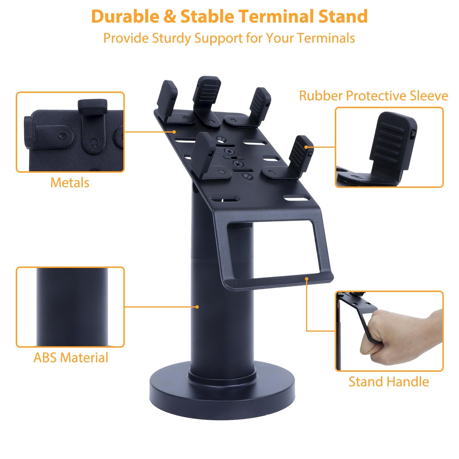 Universal Credit Card Terminal Stand for Square Terminal, 7″ Tall Swivel and …