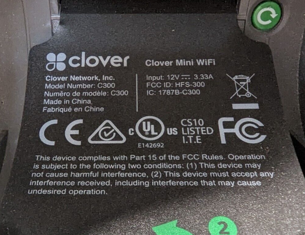 Clover Mini C305 POS System/Credit Card Terminal *Activation Required*