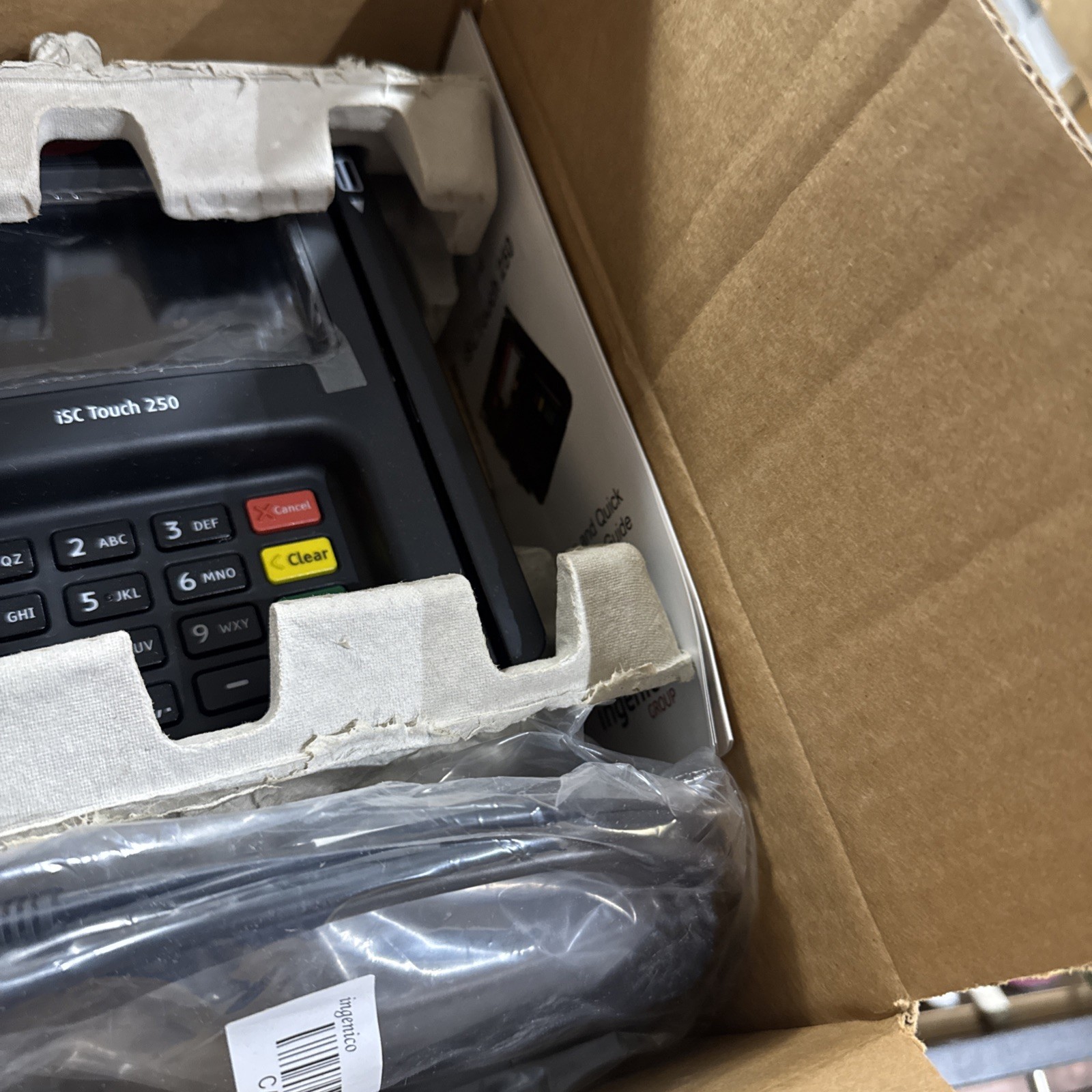 NEW OPEN BOX Ingenico ISC Touch 250 Payment Terminal – with swivel stand