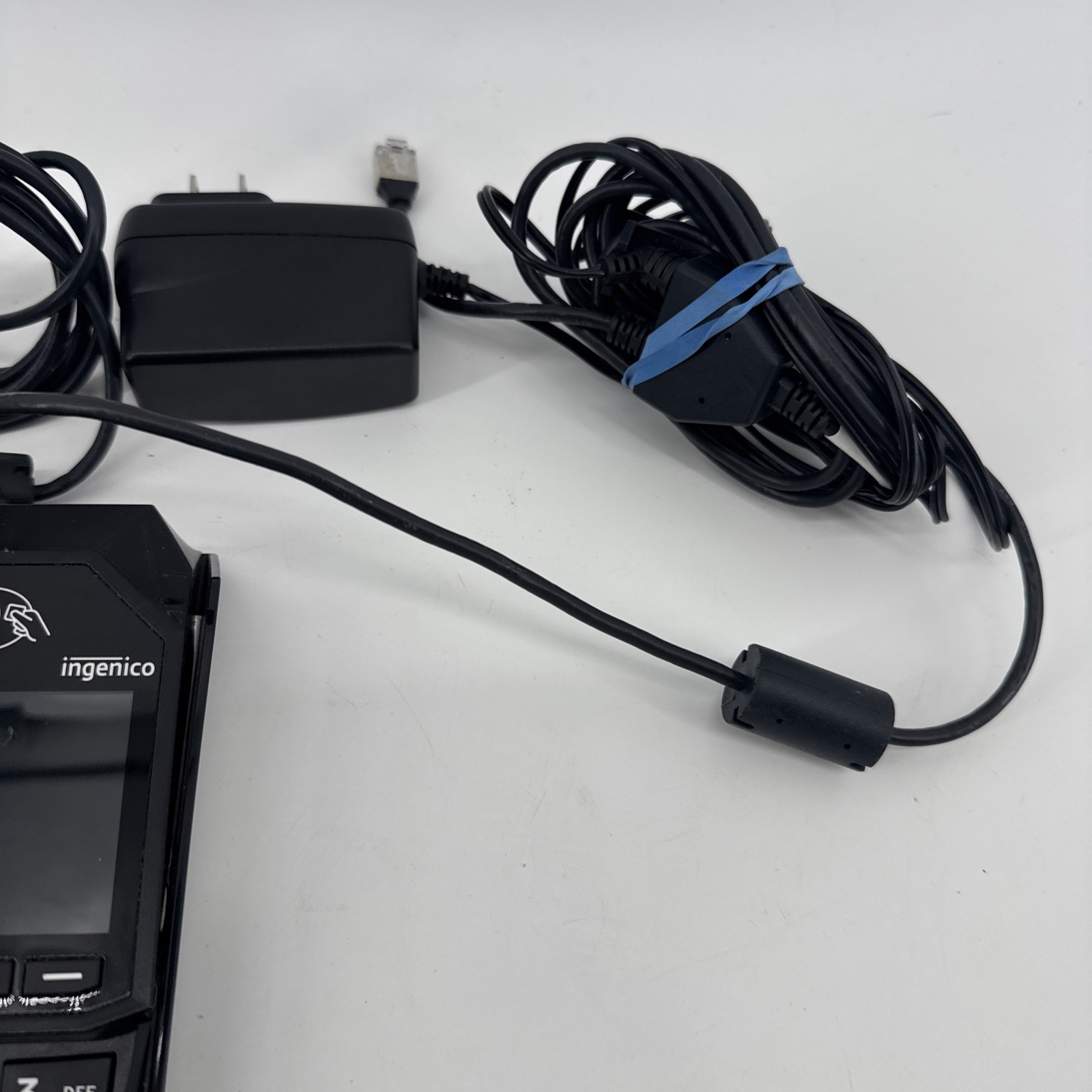Ingenico Lane/3000 Two (2) Credit Card Reader Terminal With 2 LAN & 1 PWR Cable